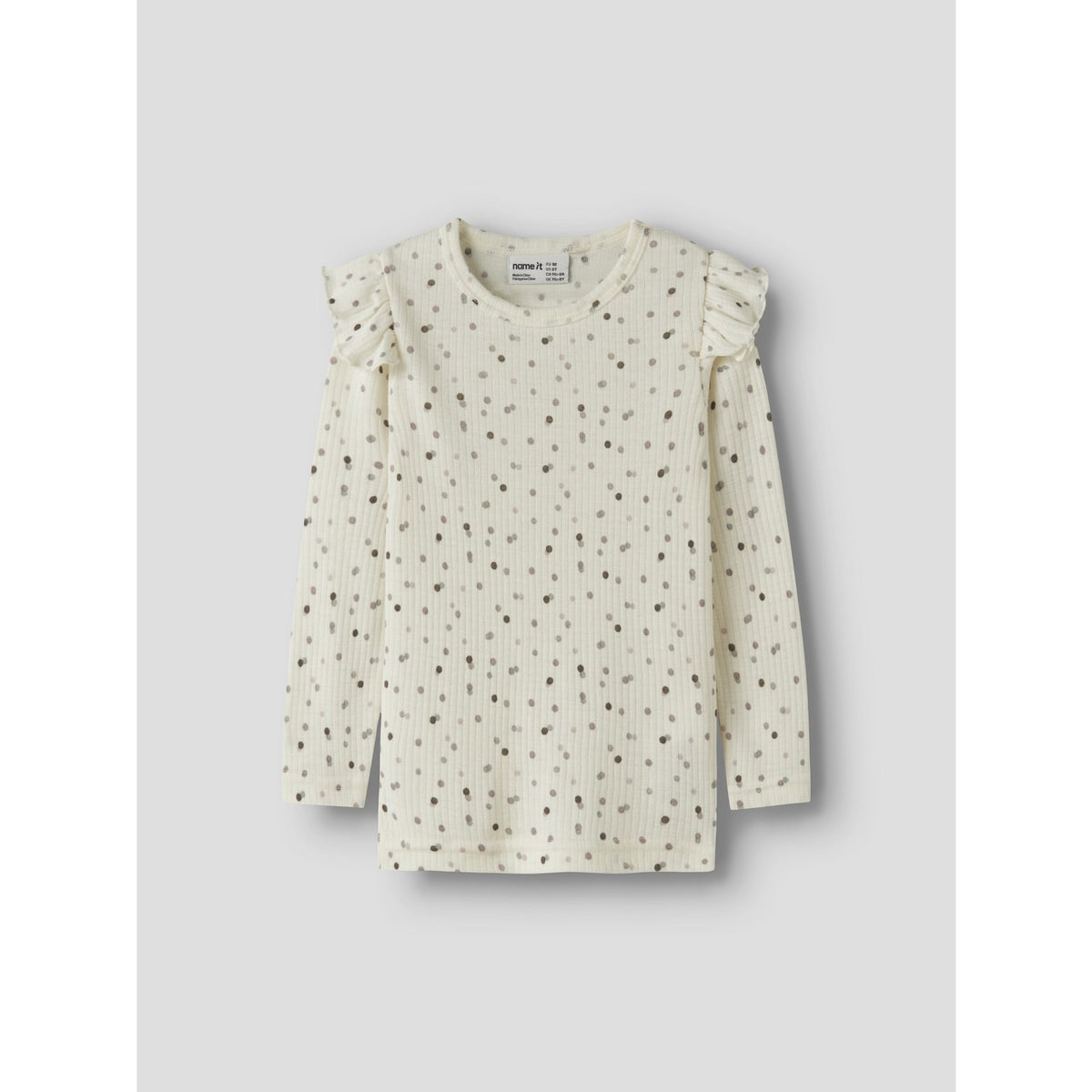 Name It Snow White Double Dots Nmfwomi Wo/Mo Ls Top