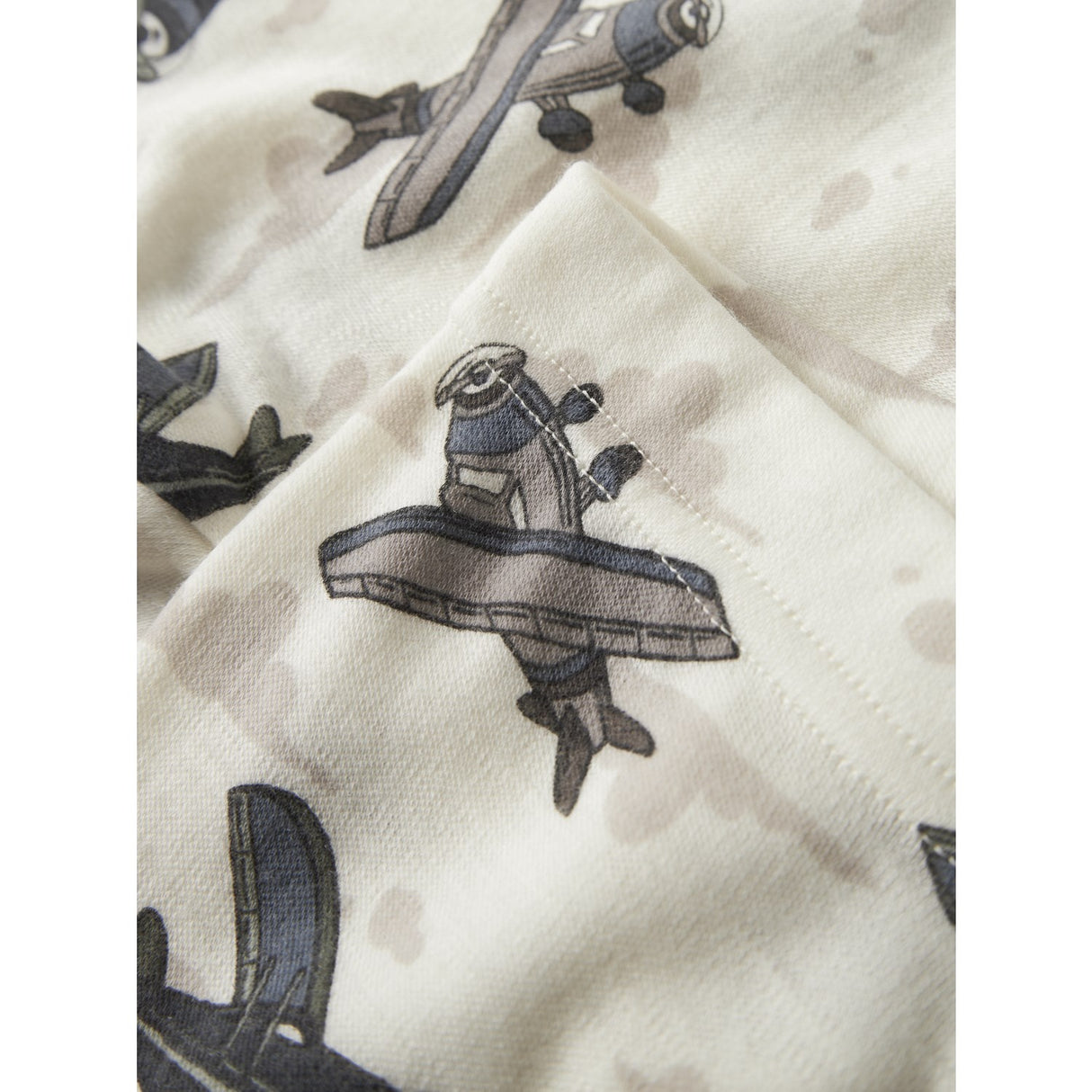 Name It Snow White Airplanes Nmmwillitus Wool Longjohn