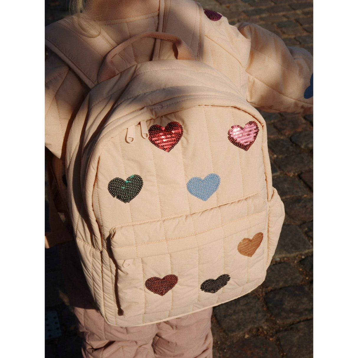 Konges Sløjd Cameo Rose Juno Quilted Sequin Backpack Midi