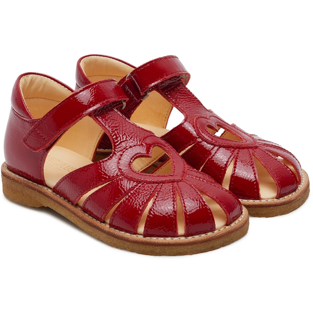 Angulus Hjerte Sandals Dark Red
