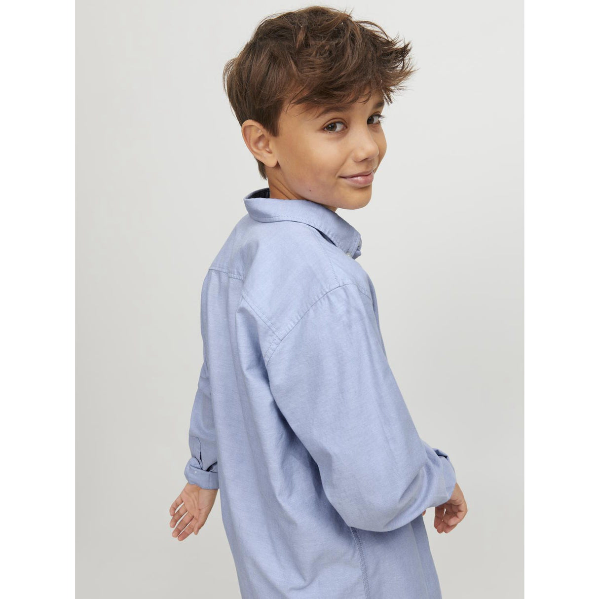 Jack & Jones Junior Cashmere Blue Jjeoxford Shirt L/S Noos Jnr