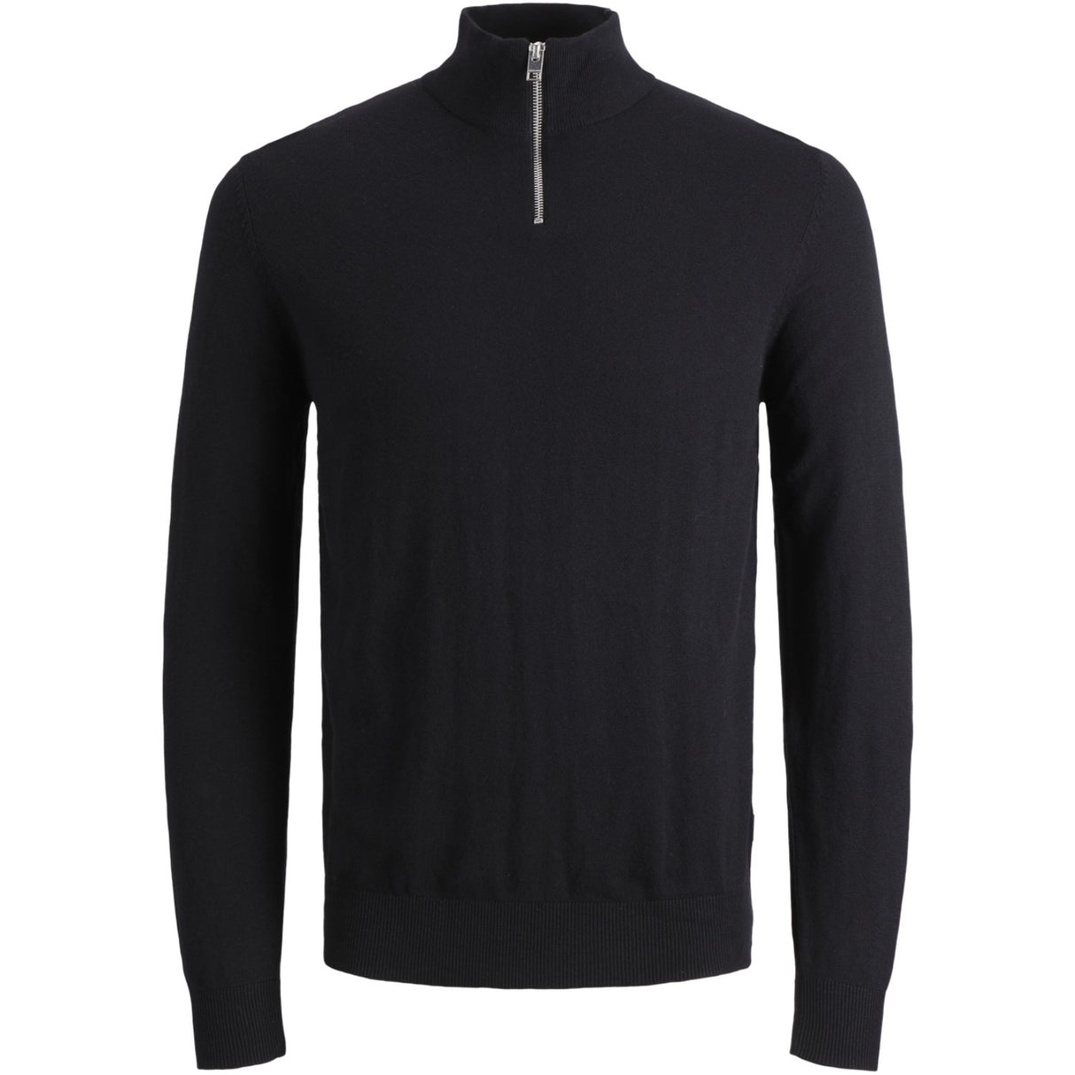 Jack & Jones Junior Black Jjeemil Knit Half Zip Noos Jnr