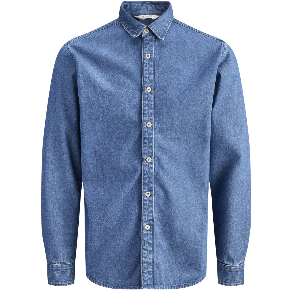 Jack & Jones Junior Blue Denim Mid Blue Jjestanley Jjshirt At 021 Noos Jnr
