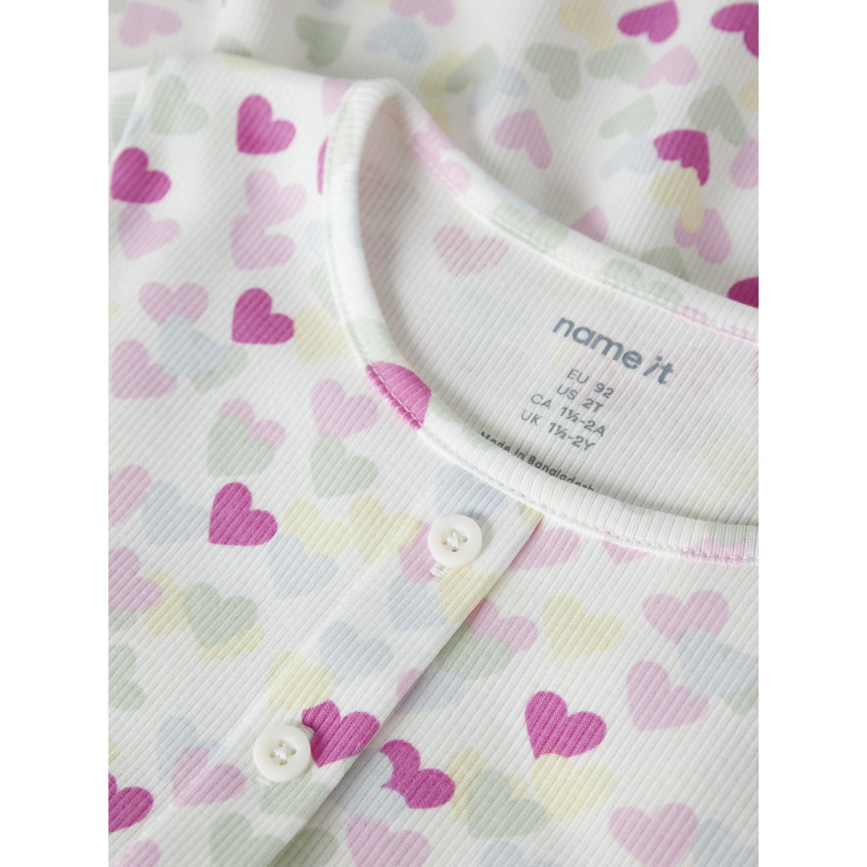 Name It Cloud Dancer Random Hearts Nmfvemia Ss Dress