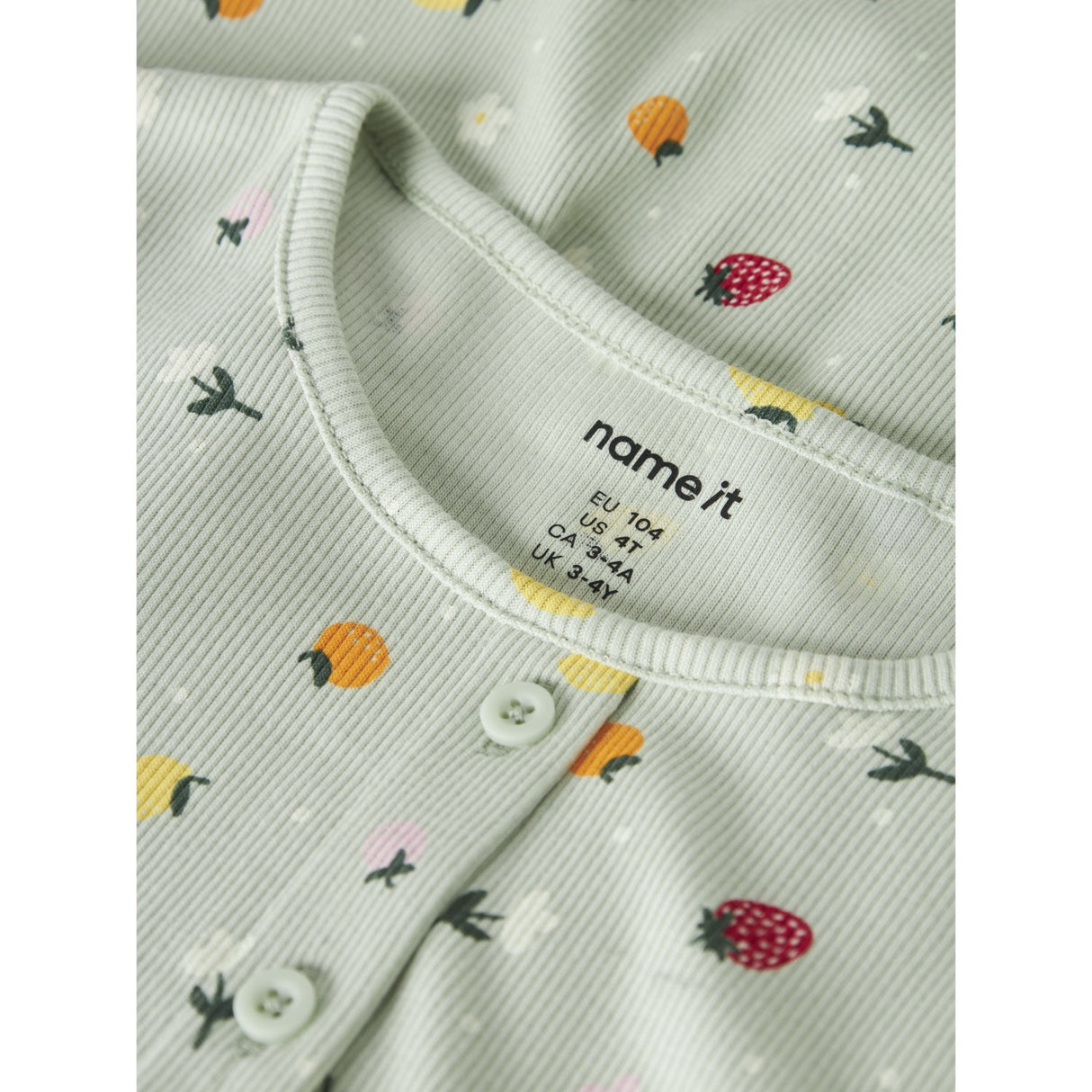 Name It Pale Aqua Fruit Flowers Nmfvemia Ss Dress