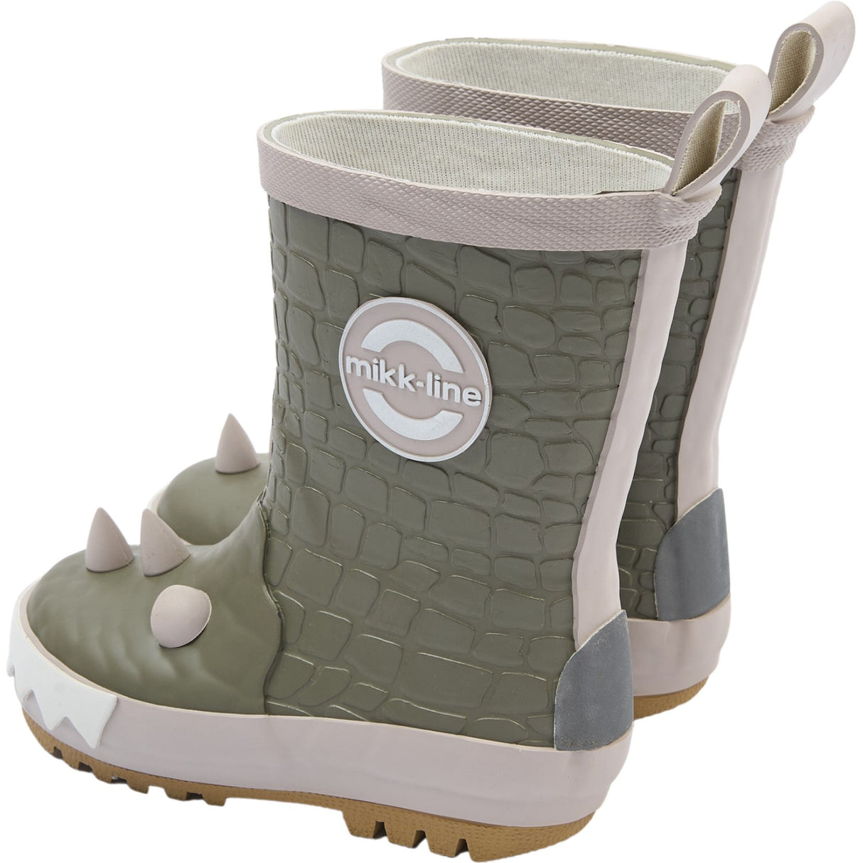 Mikk-Line Dusty Olive Wellies 3D Dragon