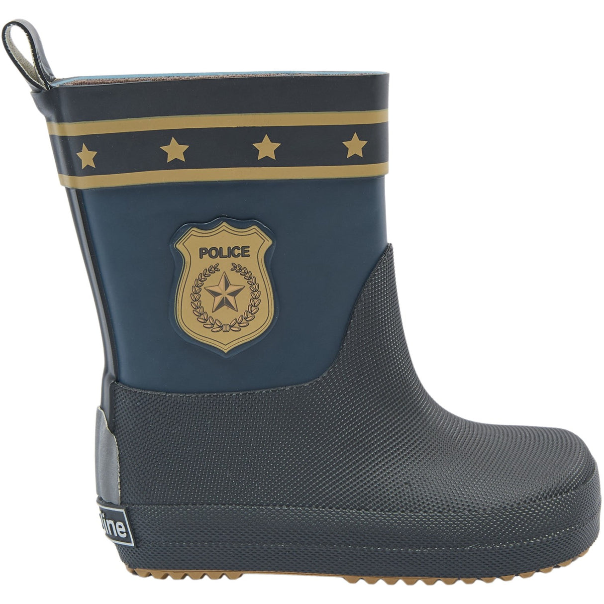 Mikk-Line Blue Nights Wellies Police Barefoot