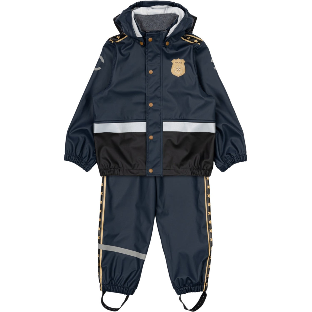 Mikk-Line Blue Nights Police Suspenders Rain Set