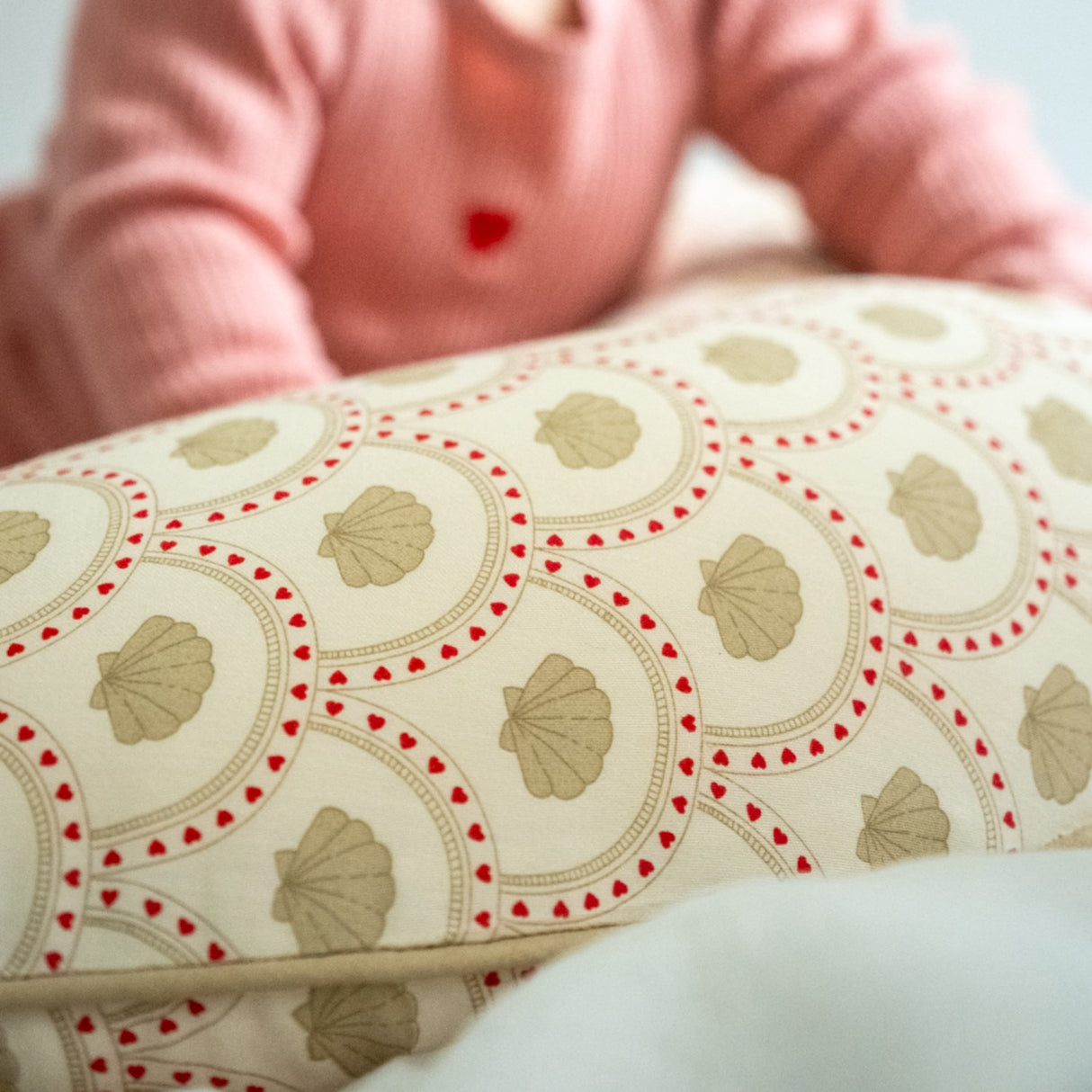 That's Mine Sateen - Block Shell Moon Nursing Pillow