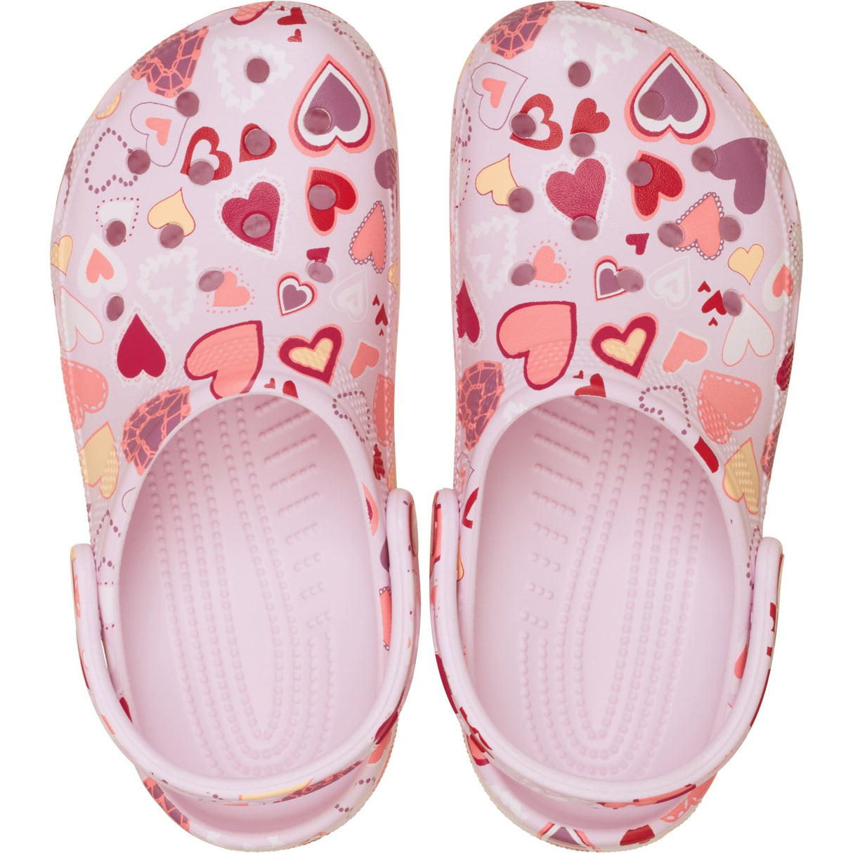 Crocs Pink Milk/Hearts Classic VDay Clog K PkMk/Hts