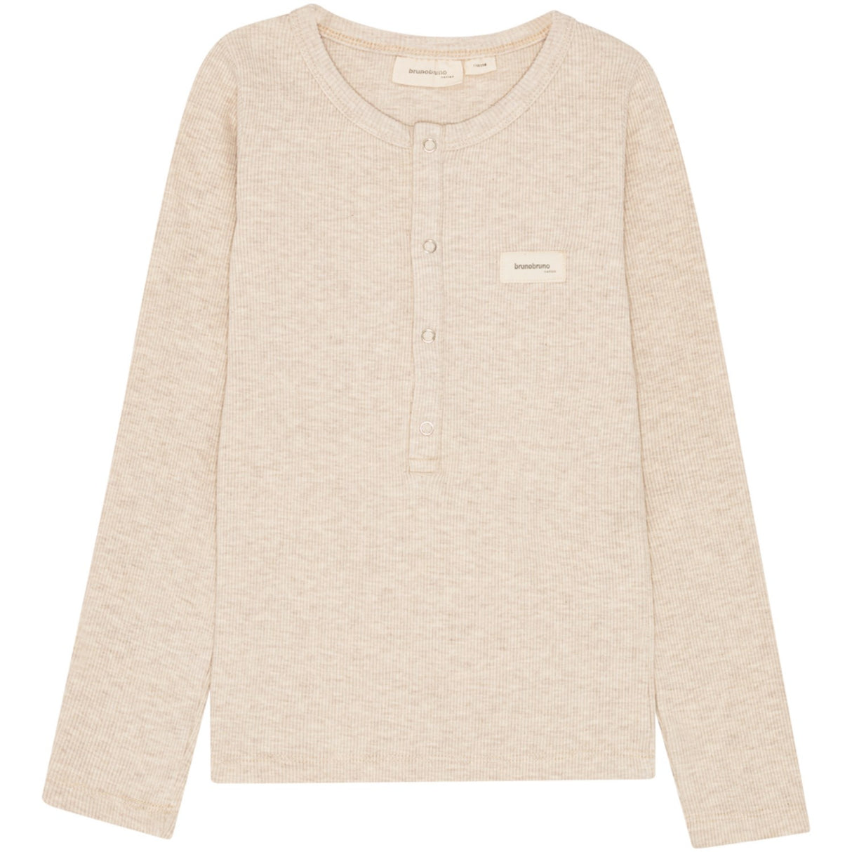 brunobruno nation Antique White Melange Leo Grandad T-Shirt