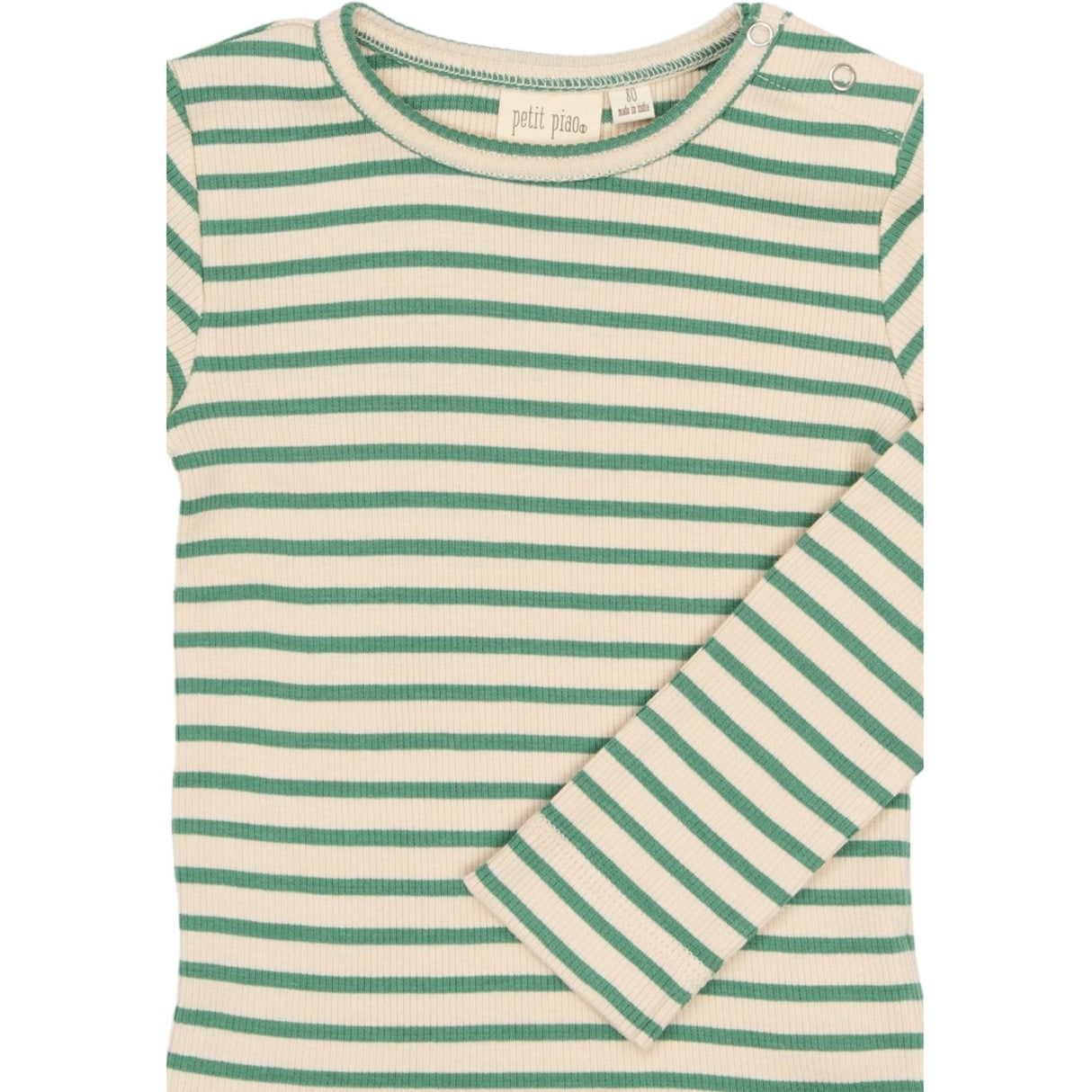 Petit Piao Frosty Spruce Striped PPSky L_S Tee