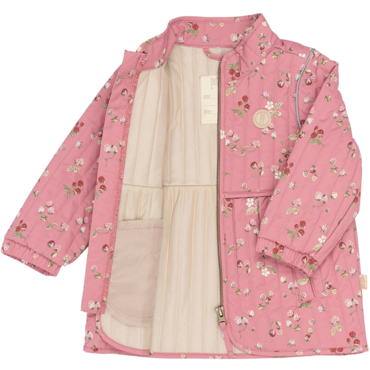 Petit Piao Dusty Rose Strawberry AOP PPEver Thermo Long Jacket