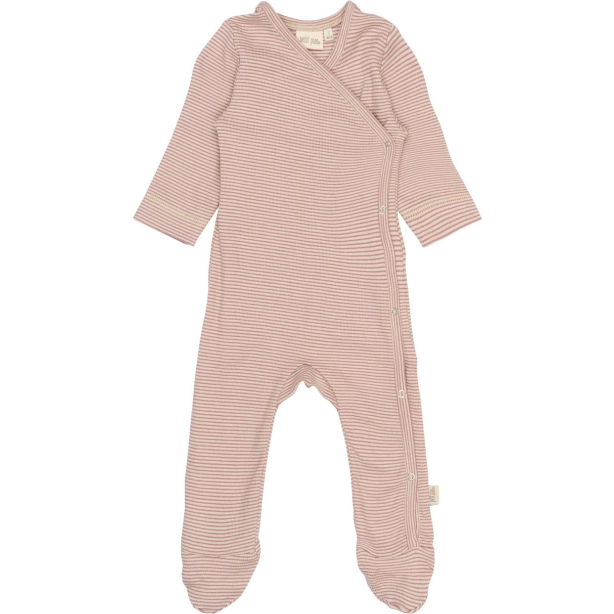 Petit Piao Nostalgic Rose/Dark Off White PPDian L_S Jumpsuit Fold Feet NB NOOS