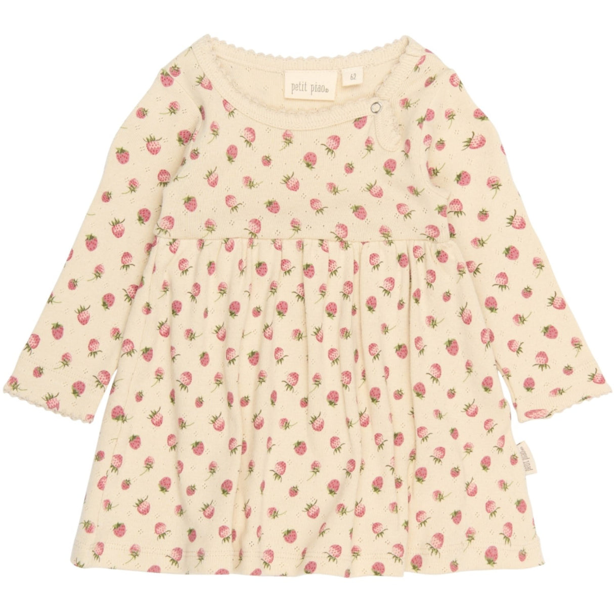 Petit Piao Fog Strawberry AOP PPDea L_S Body Dress Fold NB