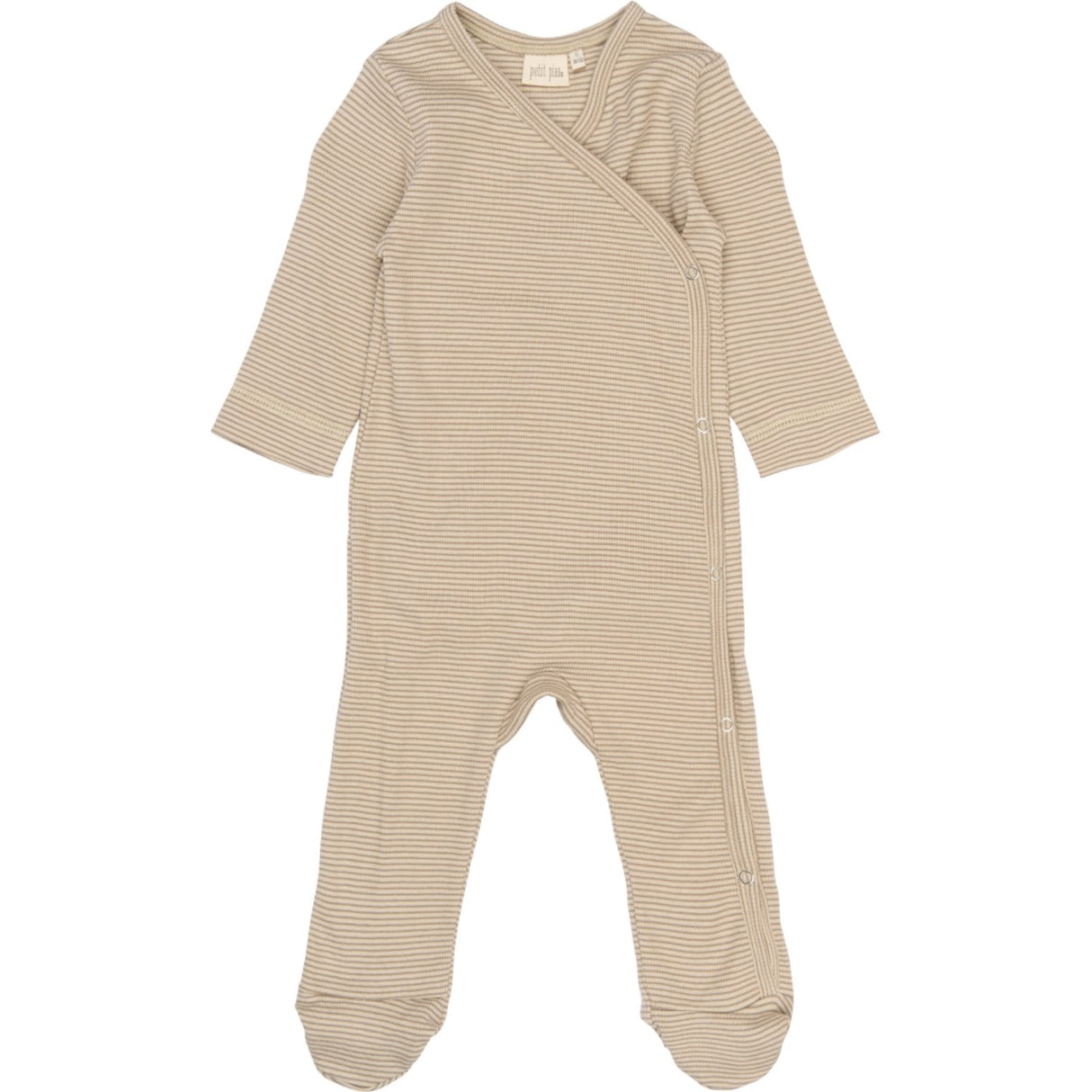 Petit Piao Pure Cashmere/Dark Off White PPDian L_S Jumpsuit Fold Feet NB NOOS