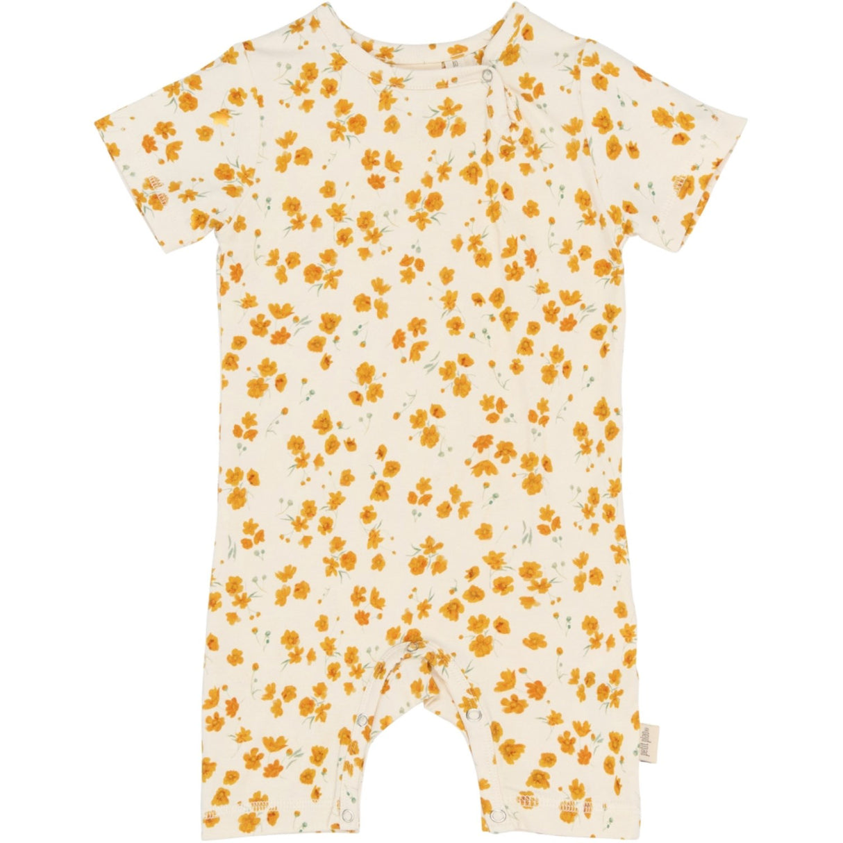Petit Piao Eggnog Buttercup Aop Ppsun S_S Jumpsuit
