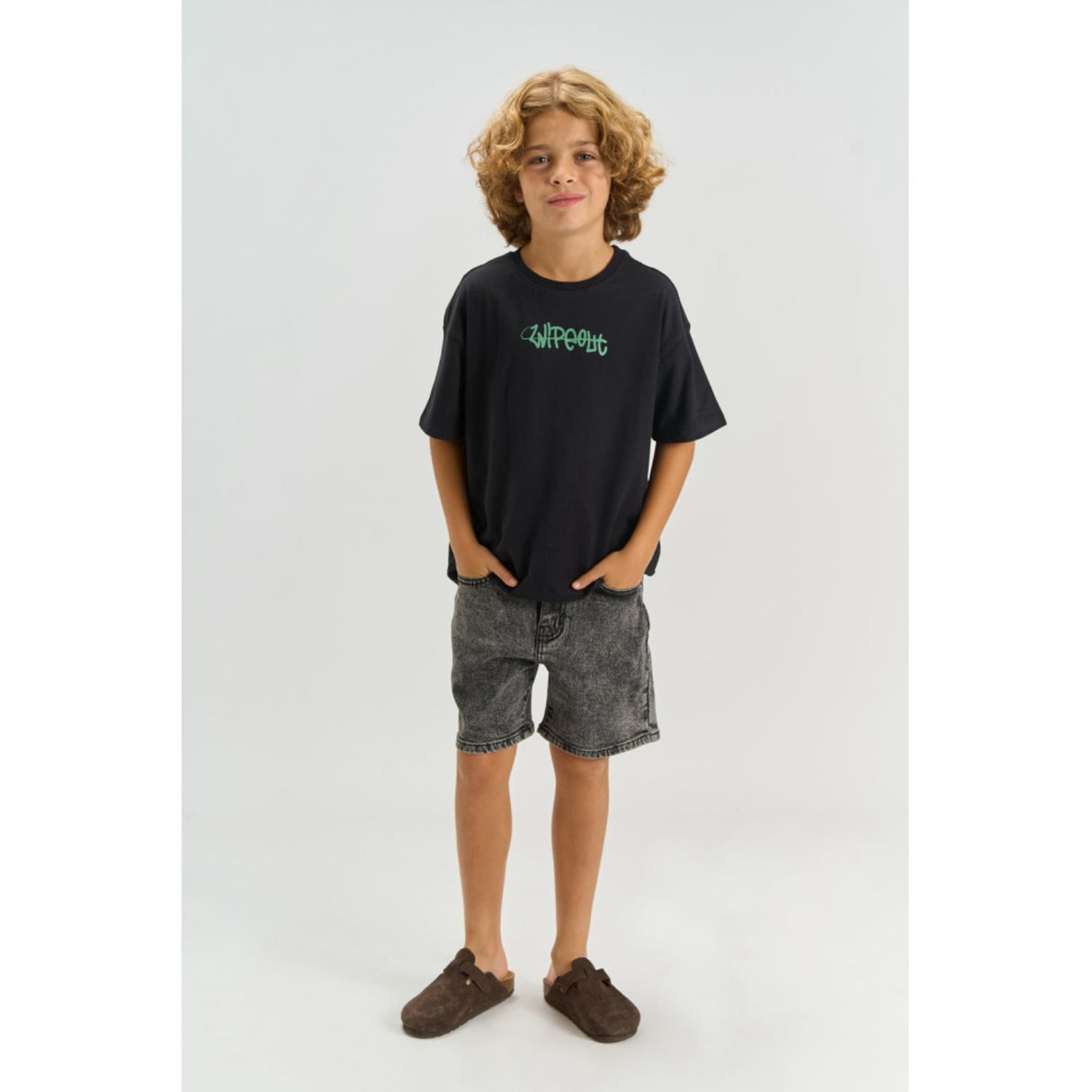 The New Light Grey Denim Tnjosh Denim Shorts