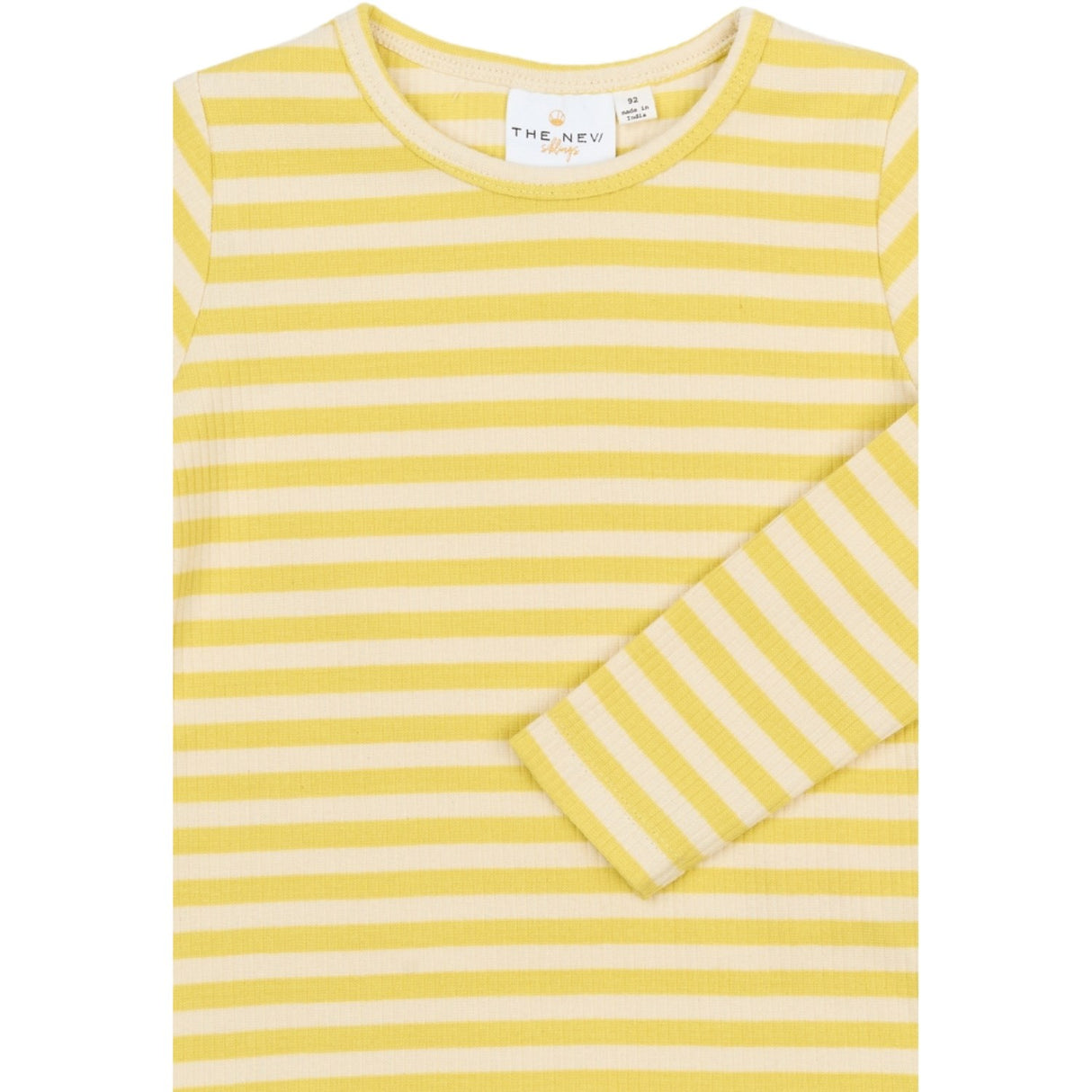 THE NEW Siblings Dusky Citron Striped Tnstfro L_S Rib Tee