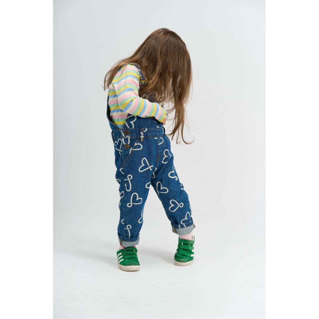 THE NEW Siblings Medium Blue Denim Aop Tnstshea Denim Dungarees