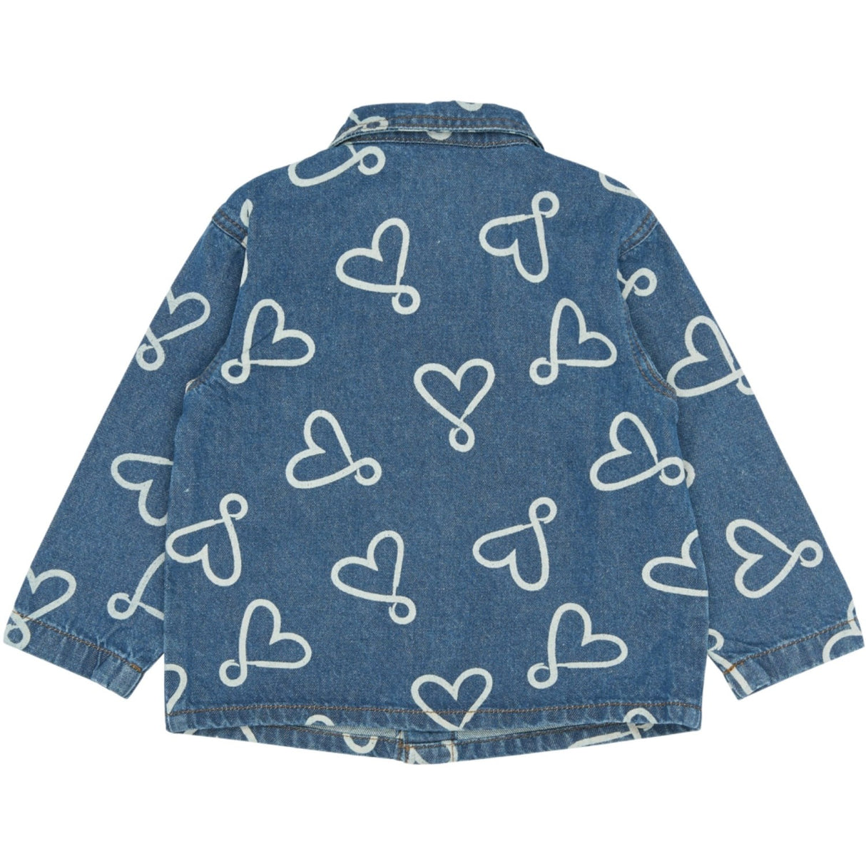 THE NEW Siblings Medium Blue Denim Aop Tnstshea Os Denim Overshirt