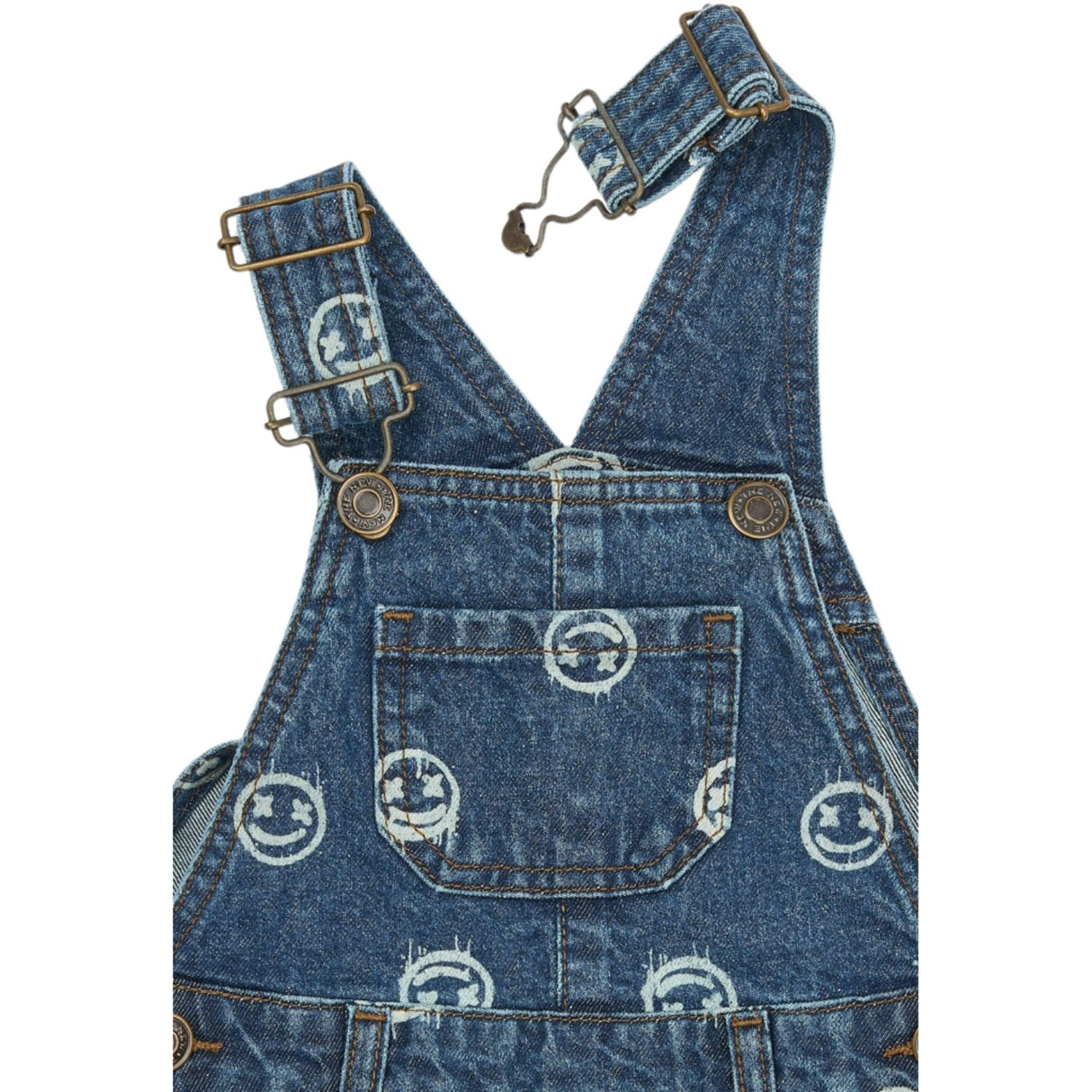 THE NEW Siblings Medium Blue Denim Aop Tnstspero Denim Dungarees