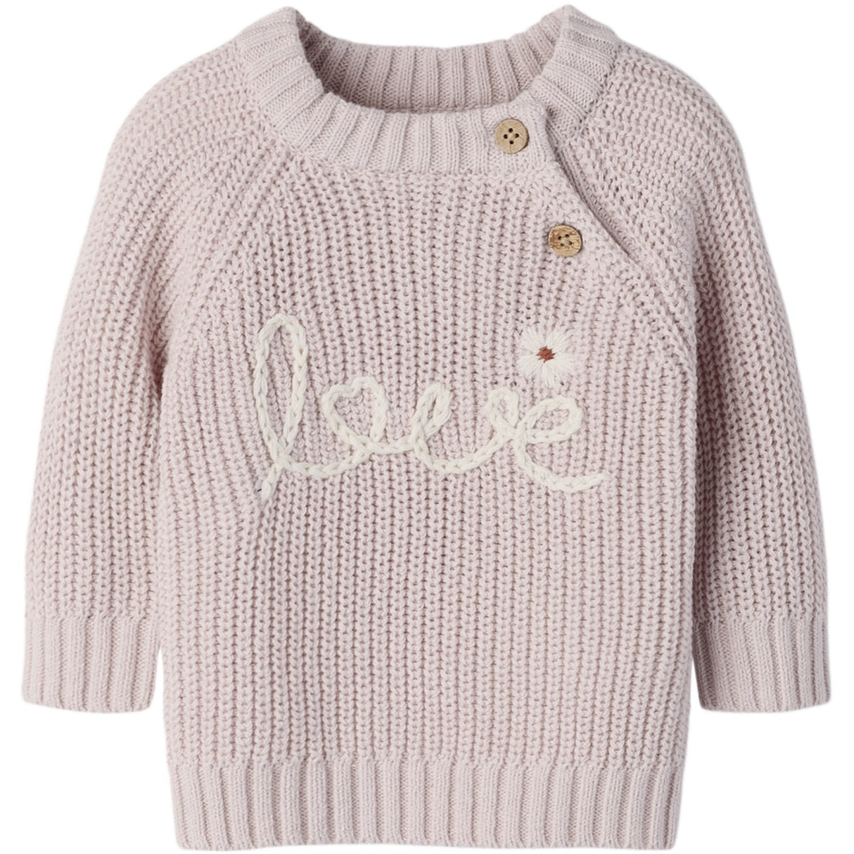 Lil'Atelier Hushed Violet Nbfemlen Emb Ls Knit Lil