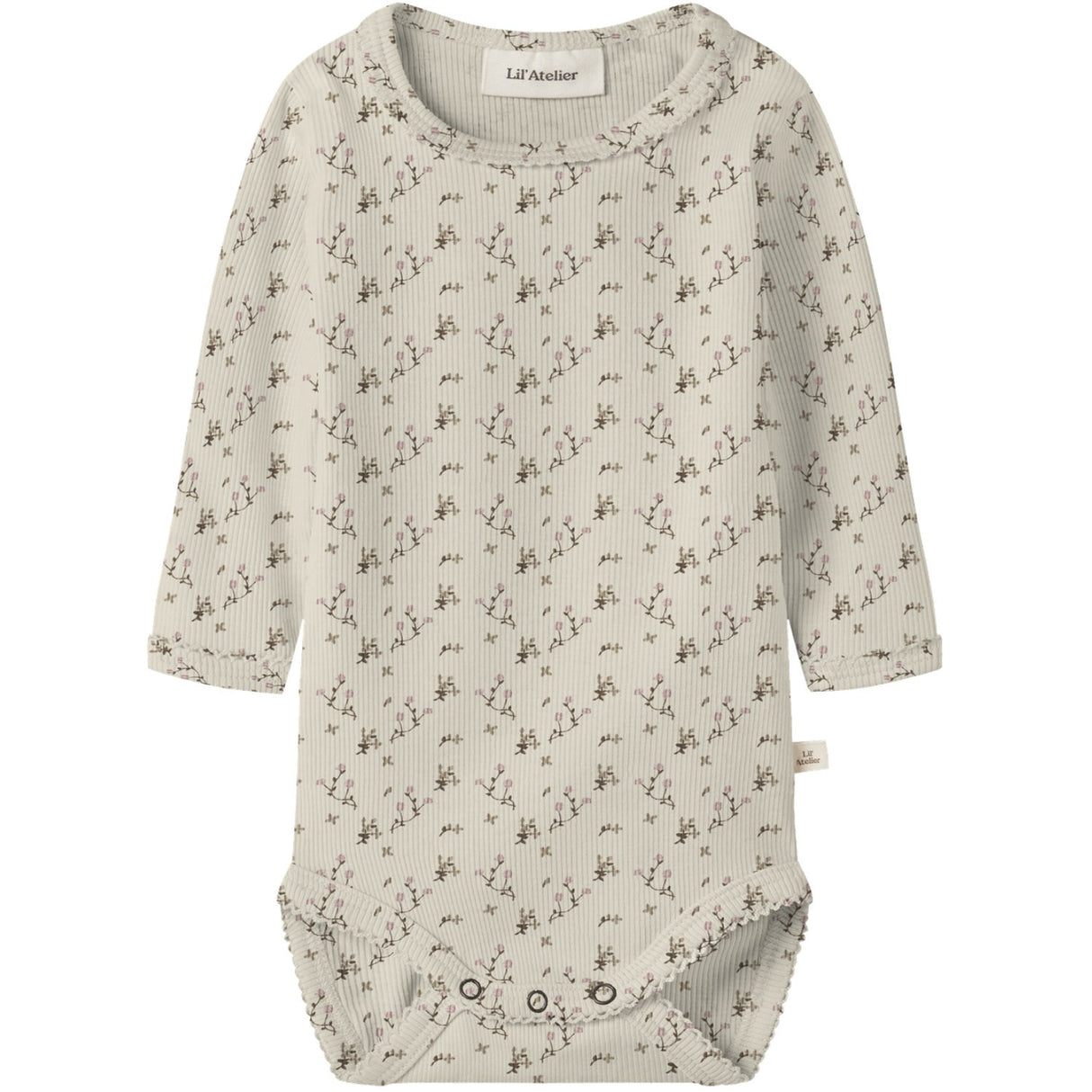 Lil'Atelier Turtledove Rose Flower Nbflago Mau Ls Slim Body Lil