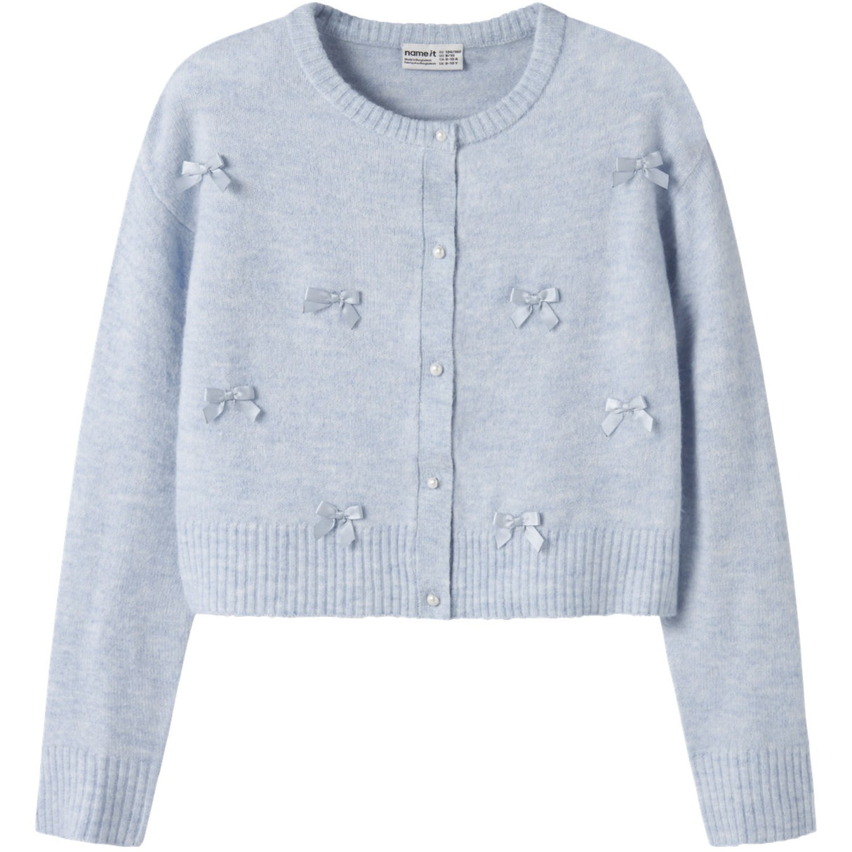 Name It Subdued Blue Nkfkarin Ls Knit Card