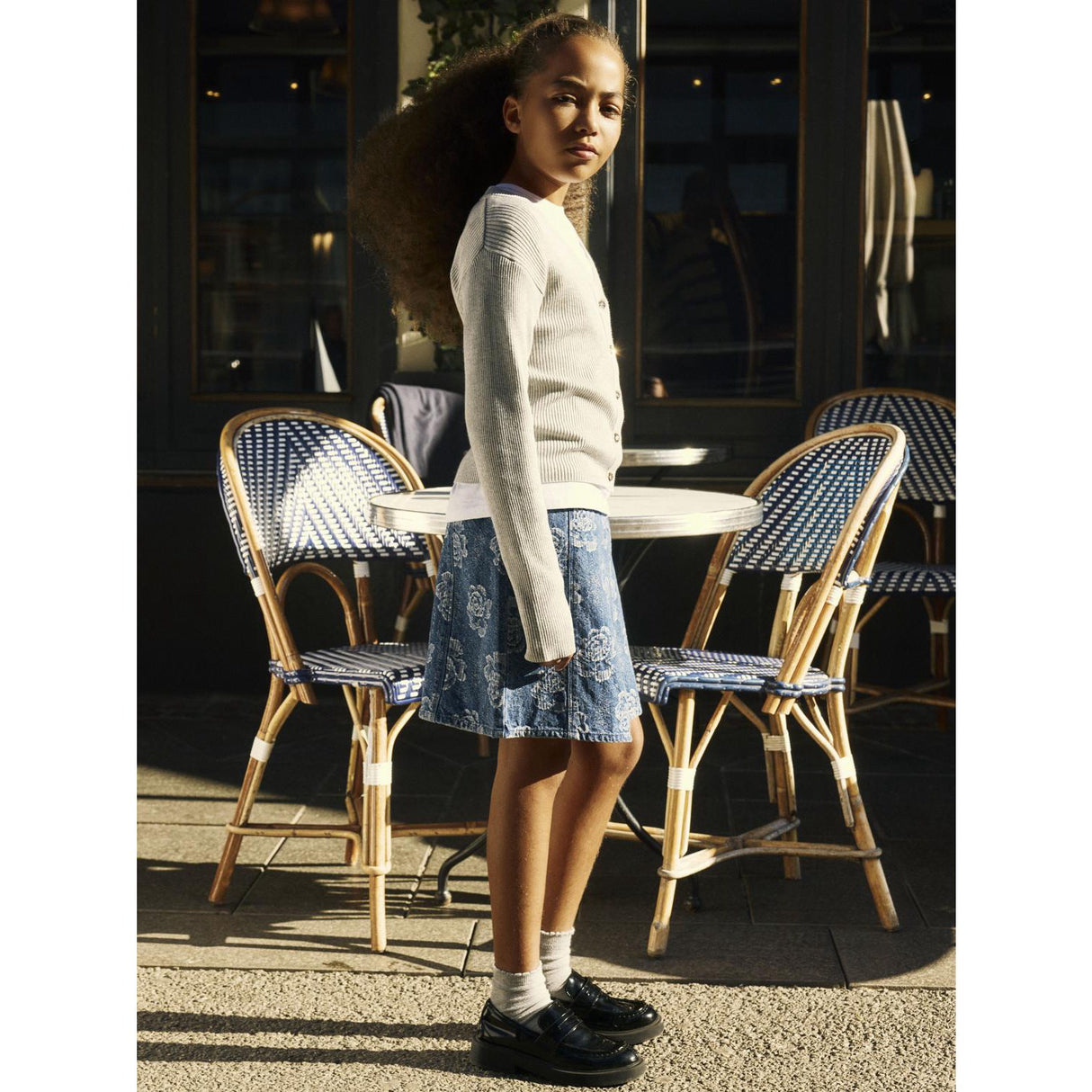 Name It Light Grey Melange Nkflarenlise Xsl Ls Knit Card