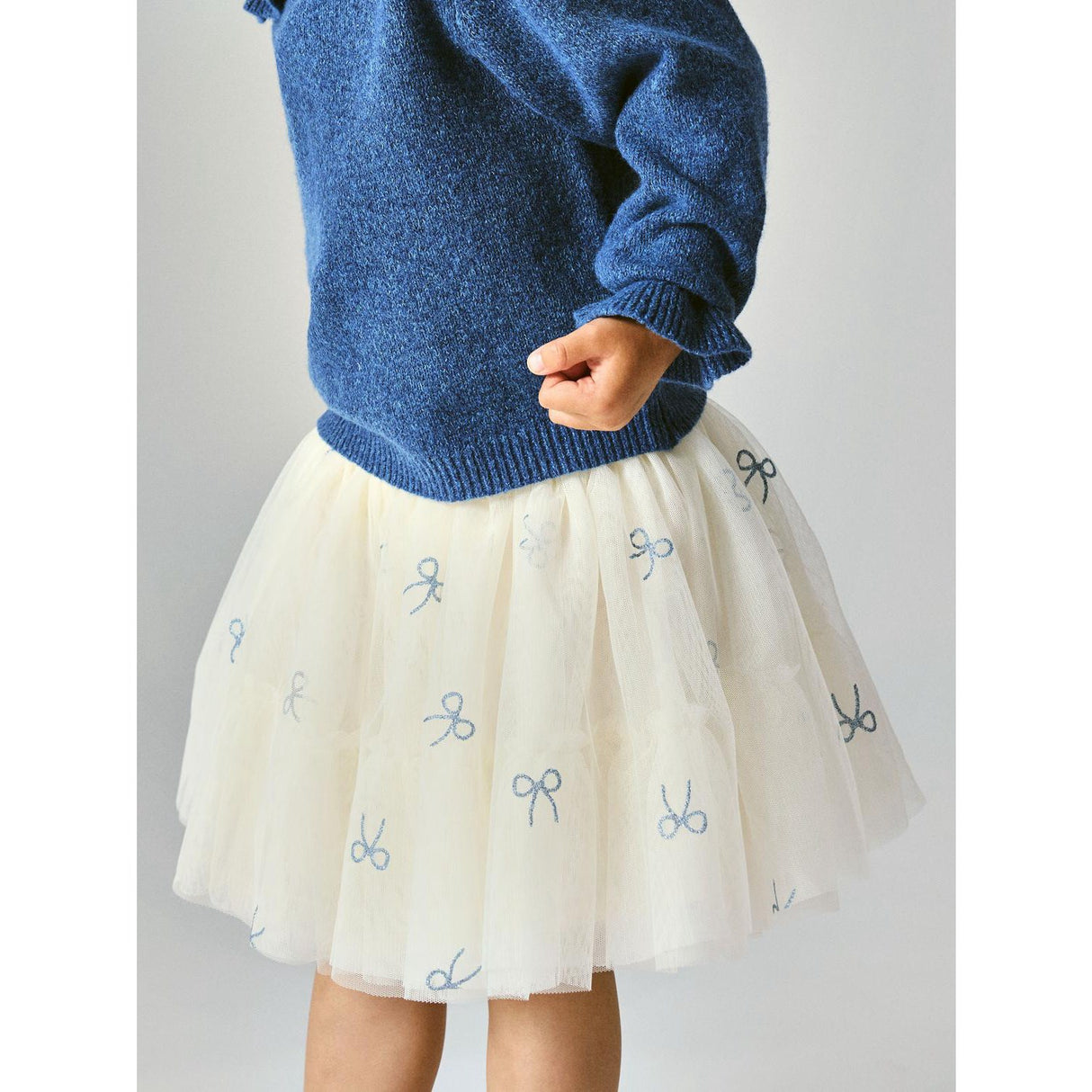Name It Antique White Vintage Indigo Nmfkira Tulle Skirt