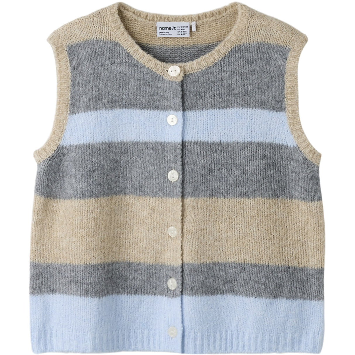 Name It Subdued Blue Nkfluci Loose Knit Vest