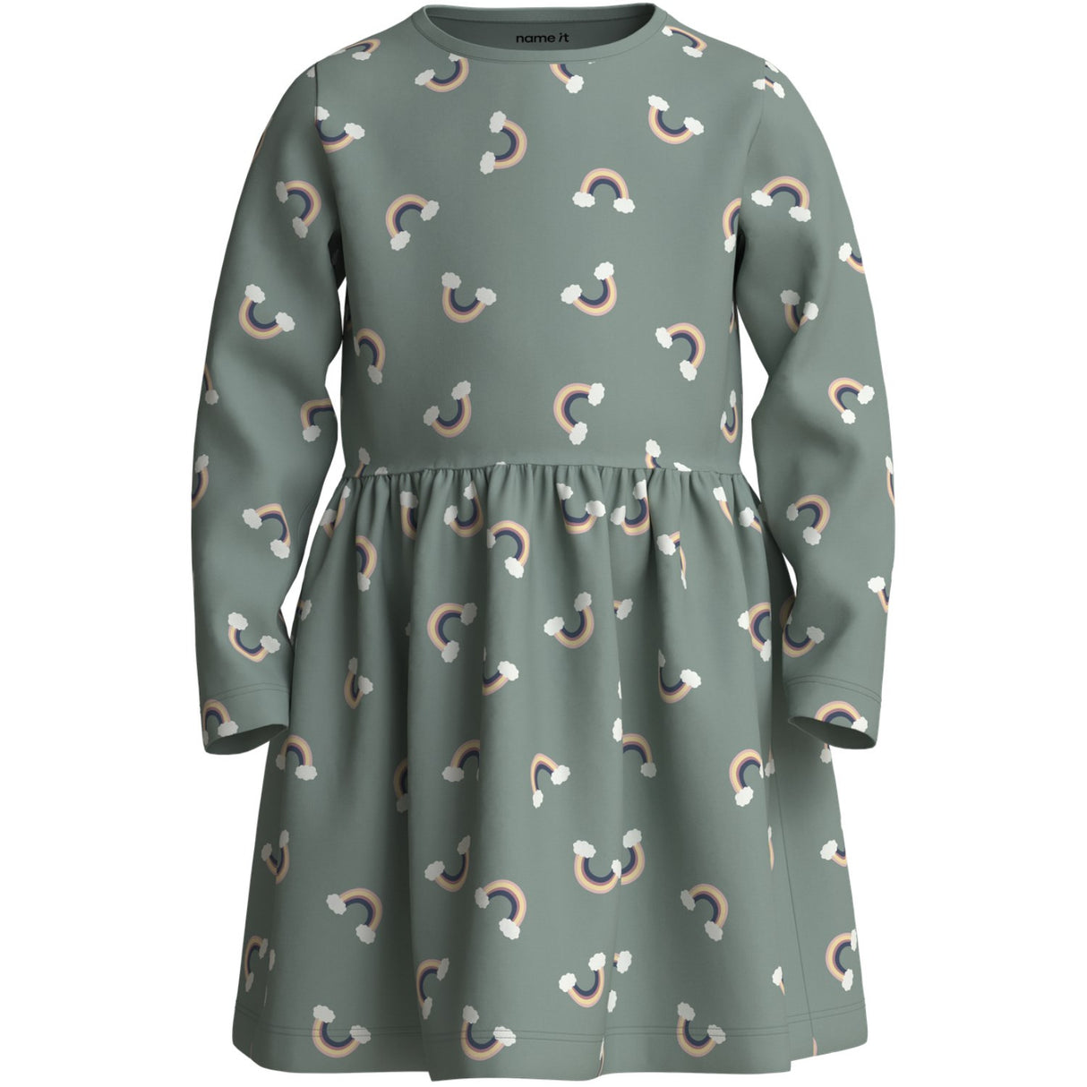 Name It Green Milieu Rainbow Nmfvilisa Ls Dress
