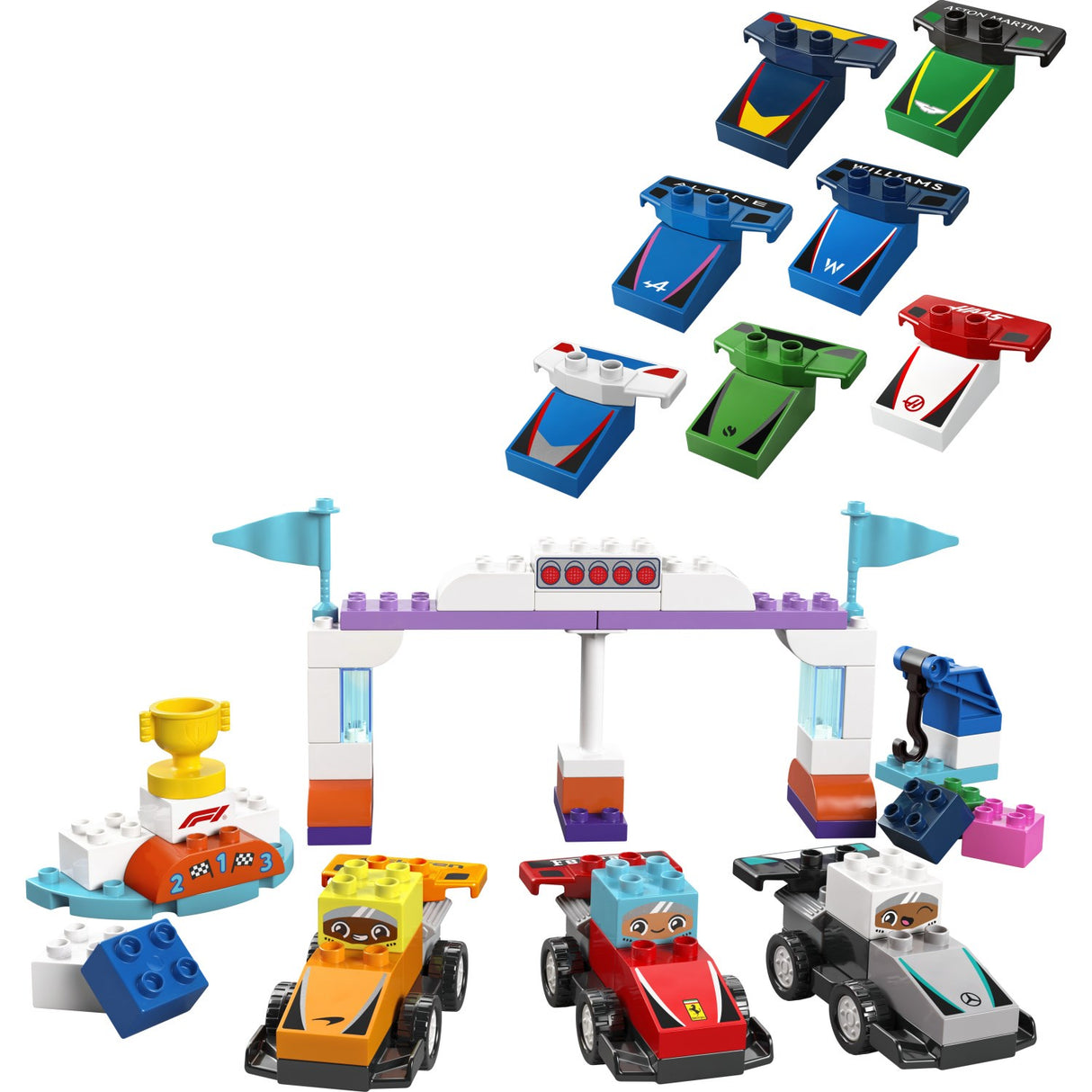 LEGO® DUPLO Town - F1®-teams Med Racerbiler And Kørere 10445