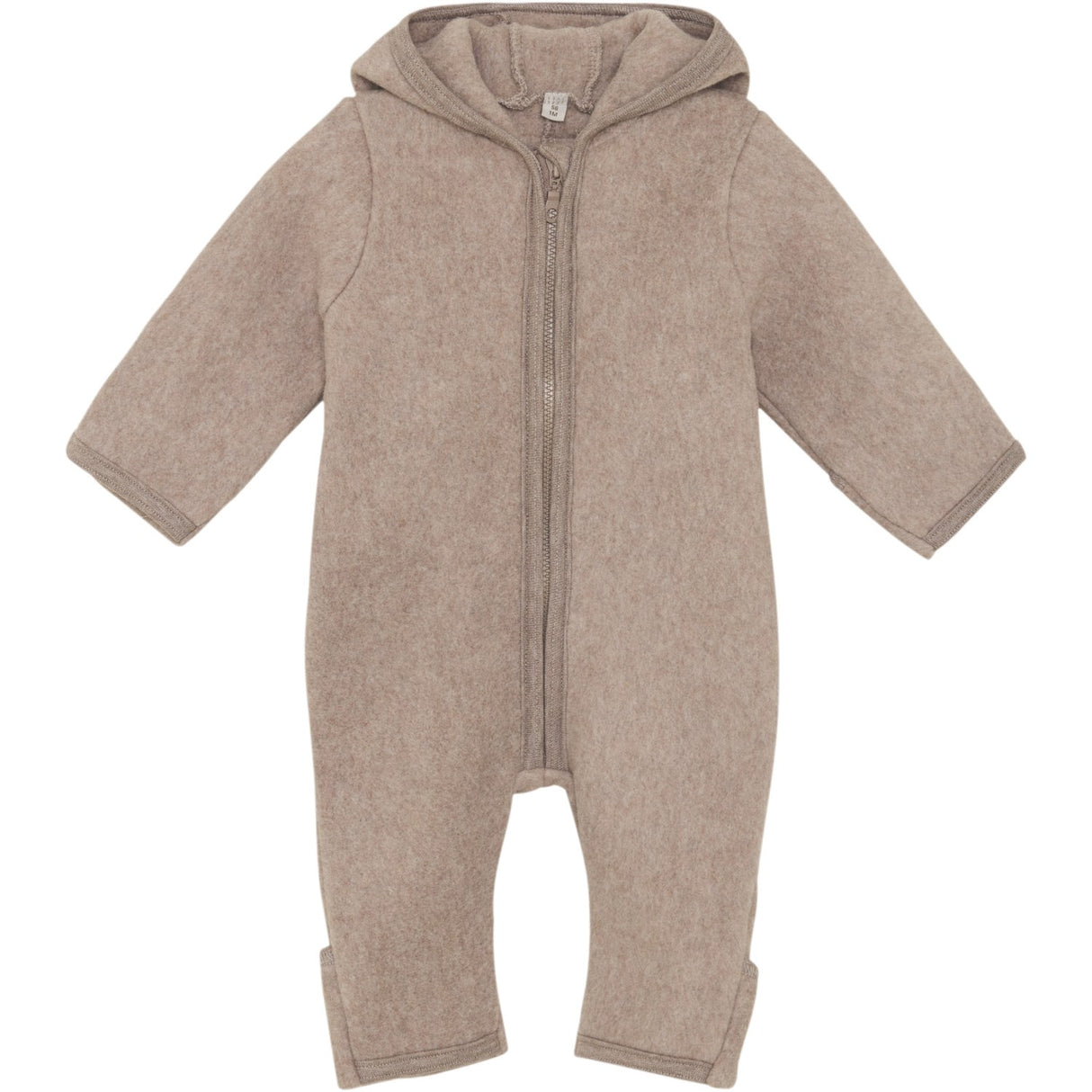 Huttelihut Savannah Melange Pram Suit Ears Cot. Fleece