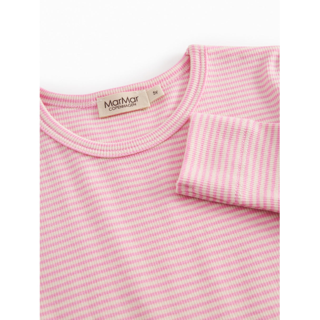 MarMar Modal Fine Rib Pink Stripe Diro Dress