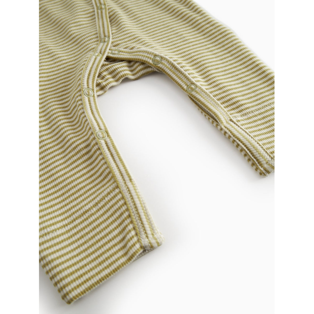 MarMar Newborn Modal Fine Rib Olive Stripe Rikke Onesie