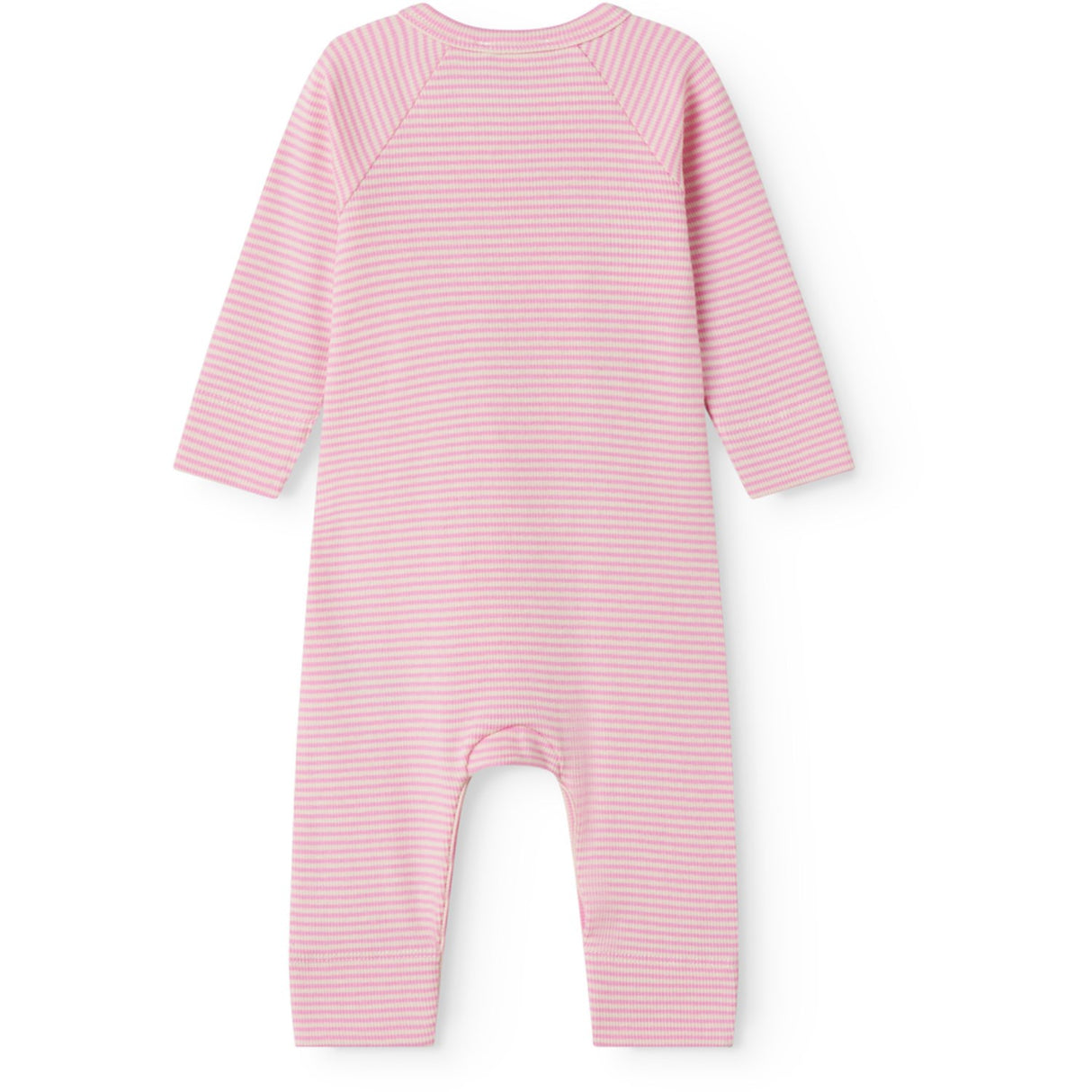 MarMar Newborn Modal Fine Rib Pink Stripe Rikke Onesie