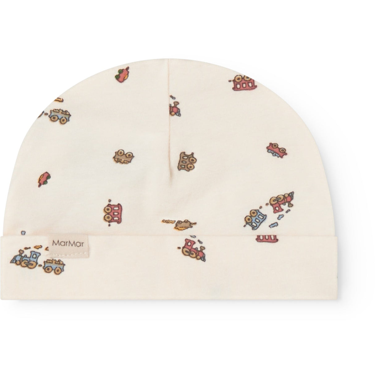 MarMar Newborn Modal Smooth Print Trains Aiko Hat