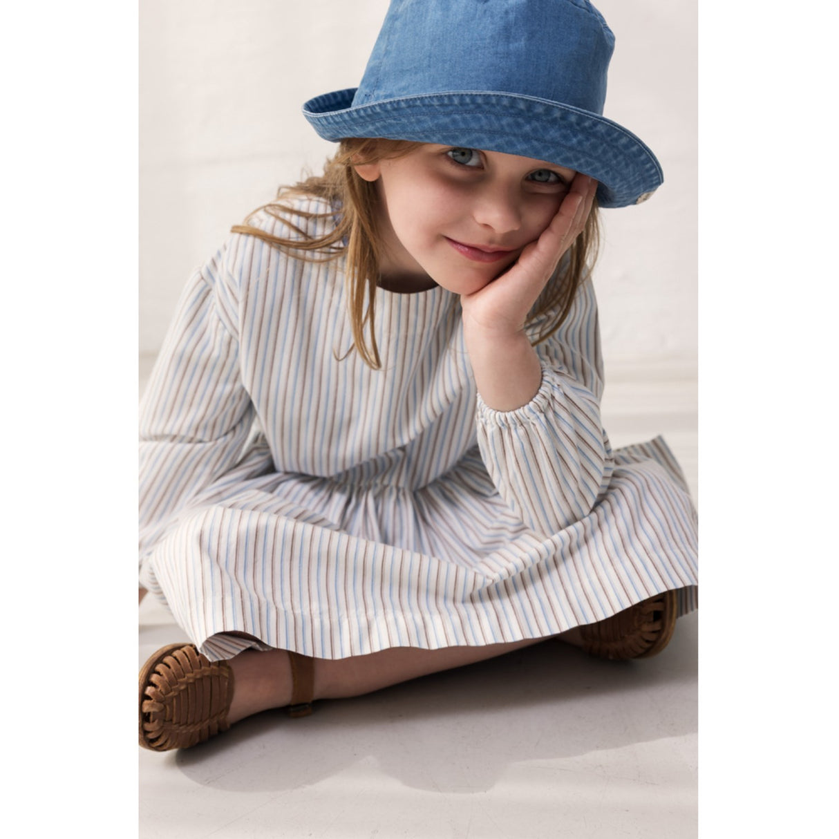 MarMar Cotton Blue Iris Stripe Dagmary Dress