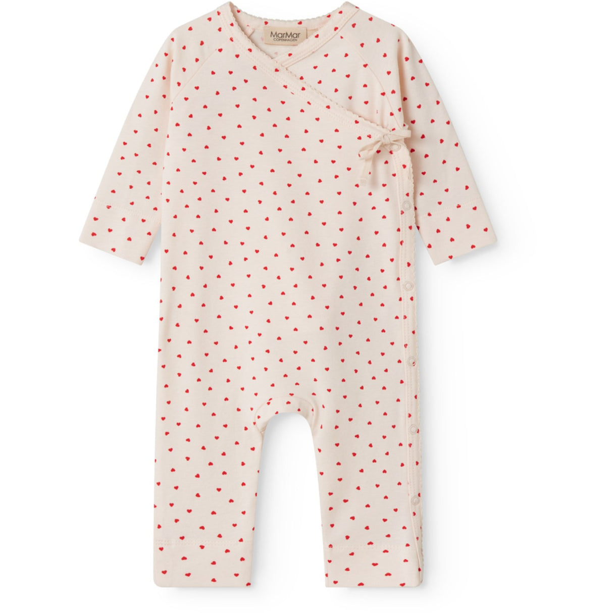 MarMar Newborn Modal Smooth Print Happy Hearts Rula Onesie