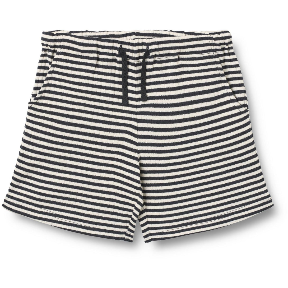 Wheat Navy Rib Stripe Set T-shirt S/S & Shorts Fabian