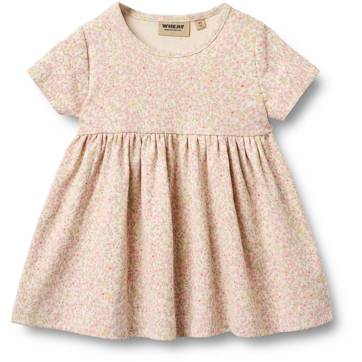 Wheat Coral Flowers Jersey Dress S/S Nova