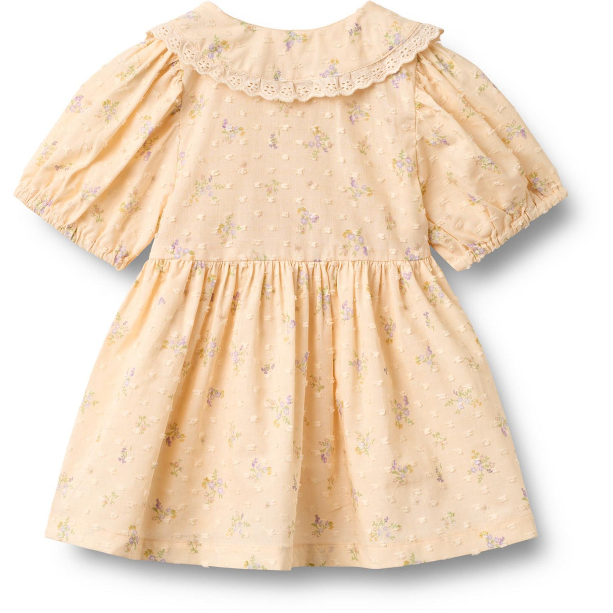 Wheat Barely Apricot Flowers Dress S/S Adele