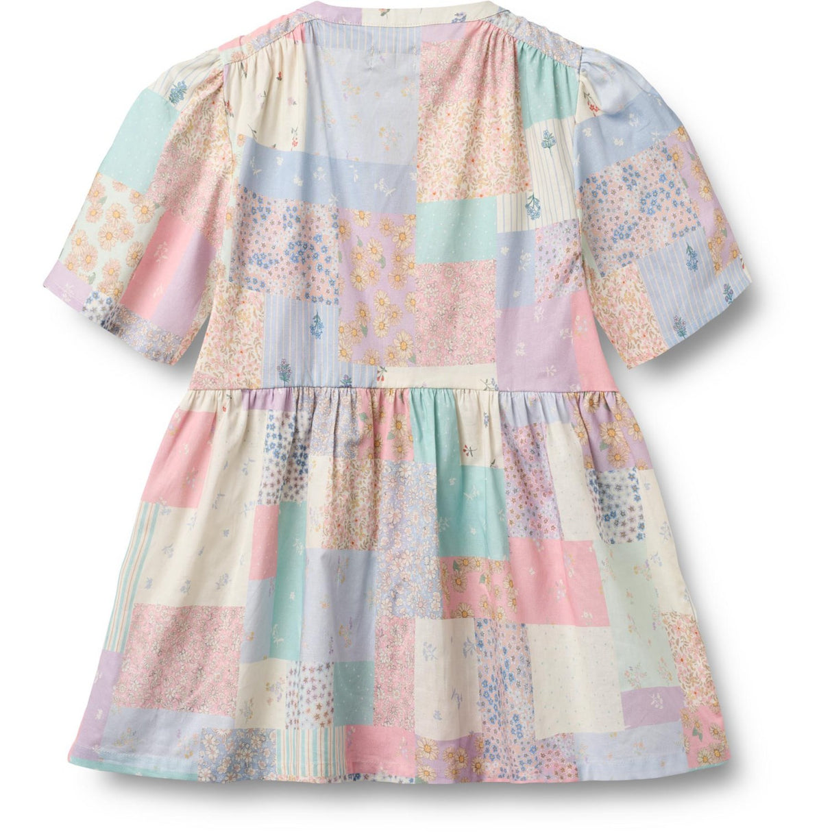 Wheat Patchwork Flowers Dress S/S Annabell