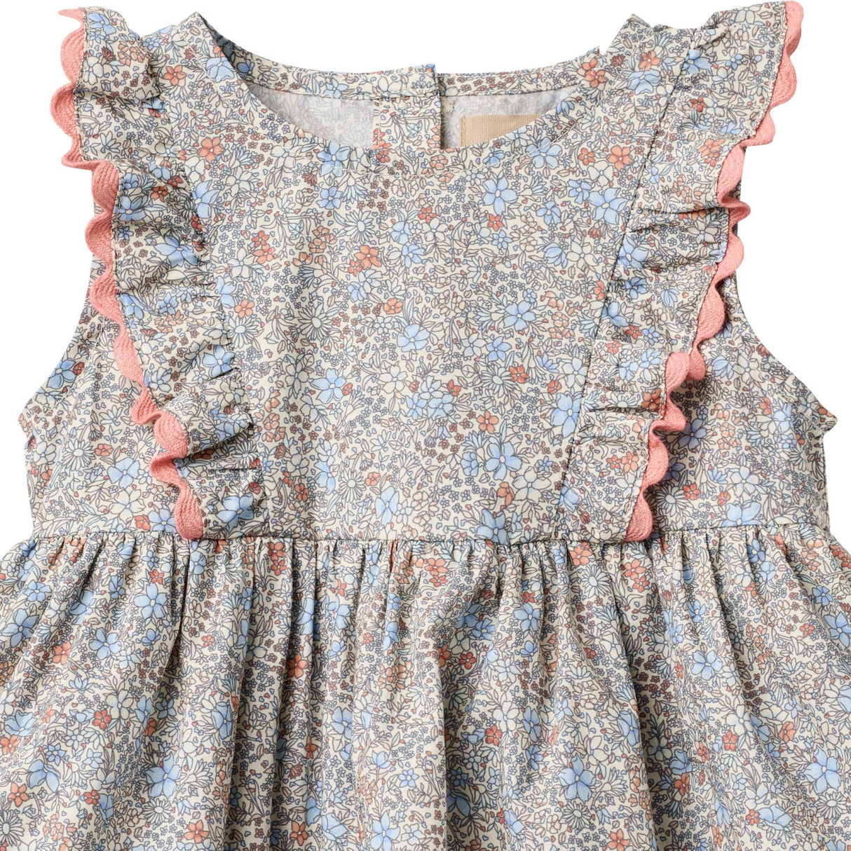Wheat Air Blue Flowers Dress Suit Sofia