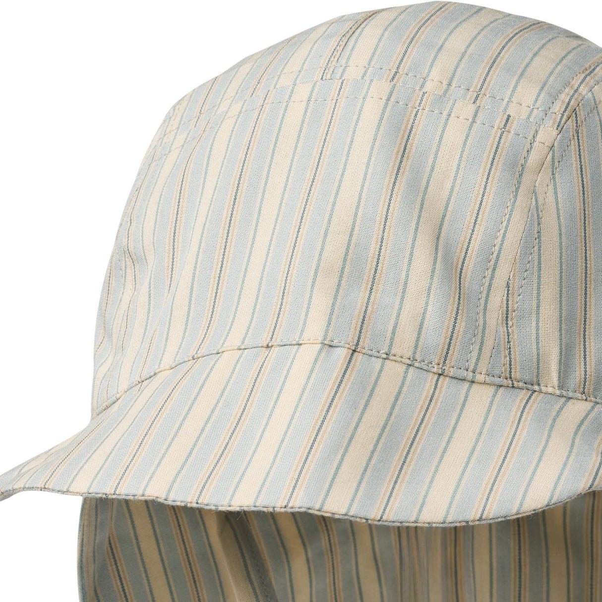 Wheat Blue Ocean Stripe Sun Hat Woven Tonga