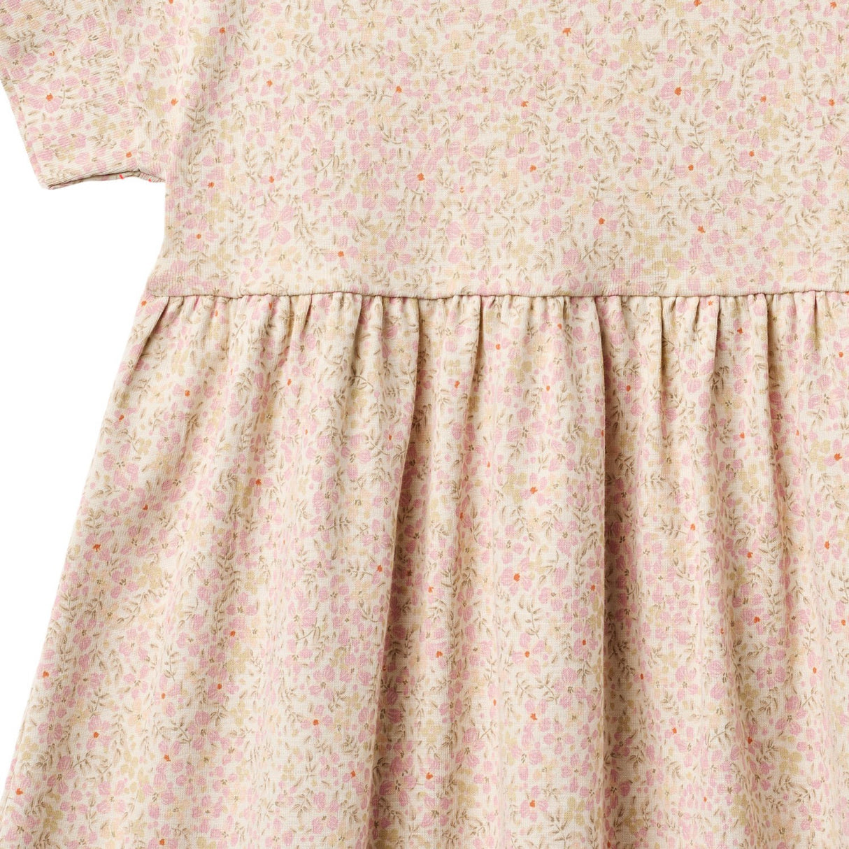 Wheat Coral Flowers Jersey Dress S/S Emilie