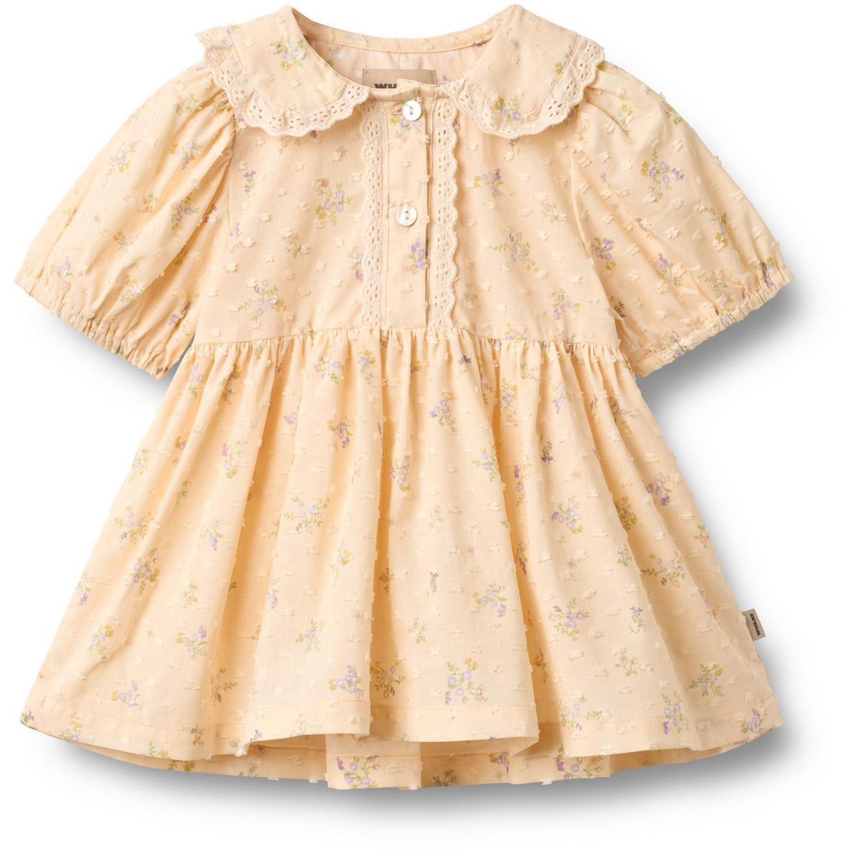 Wheat Barely Apricot Flowers Dress S/S Adele