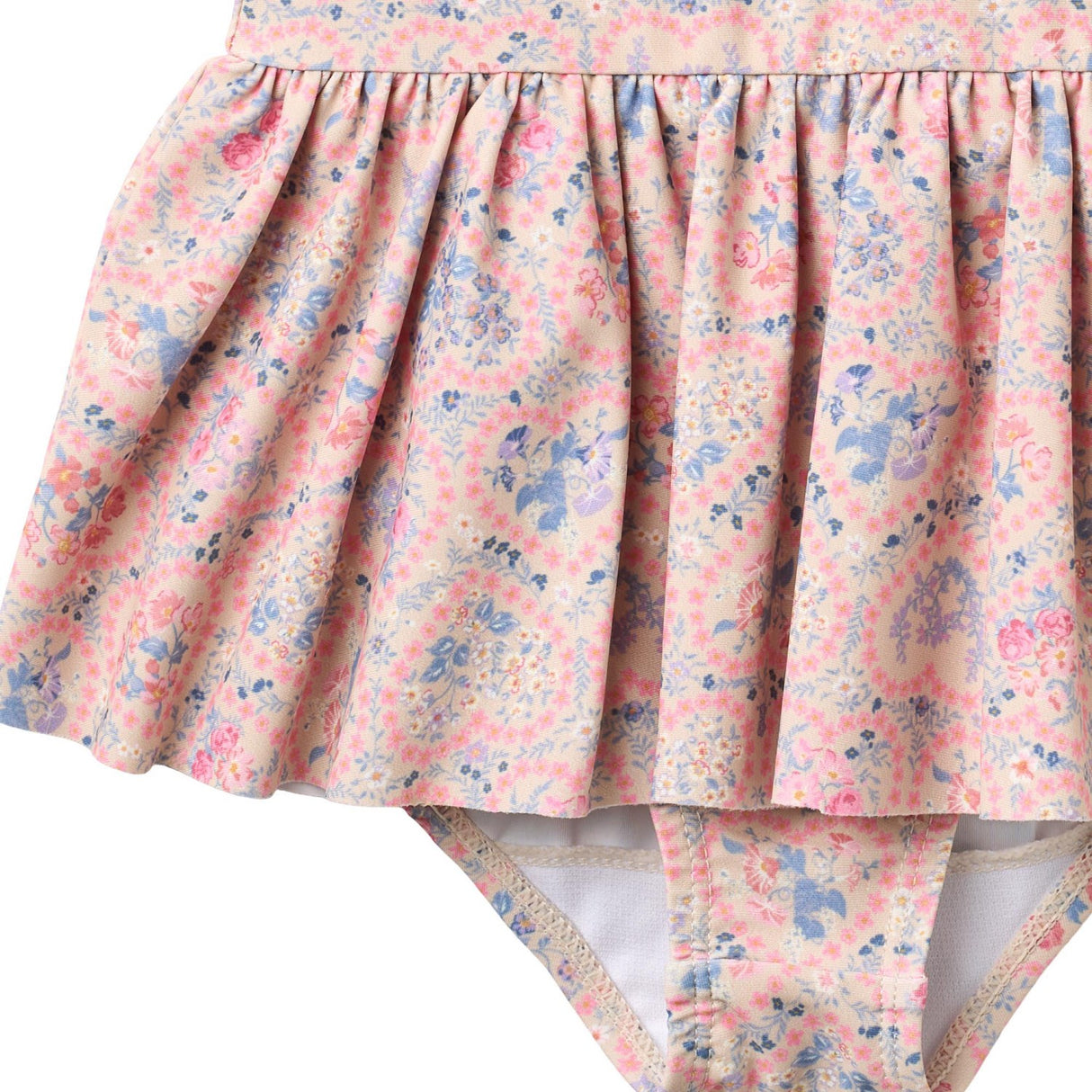 Wheat Pink Heart Flowers Swimsuit Erna